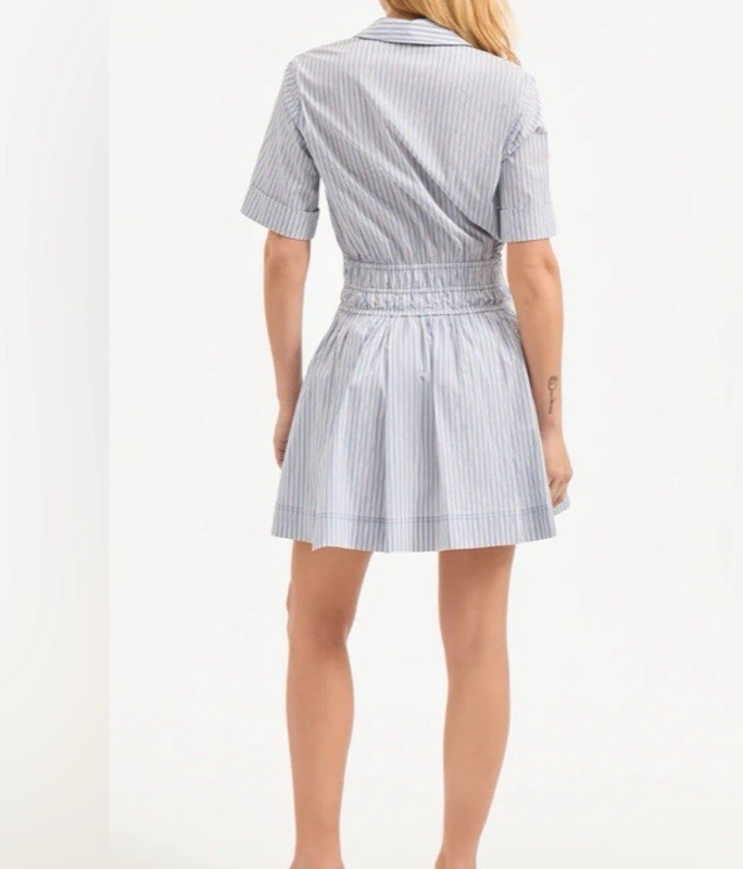 NWOT Veronica Beard Susan Striped Mini Dress In Blue Multi Size 2