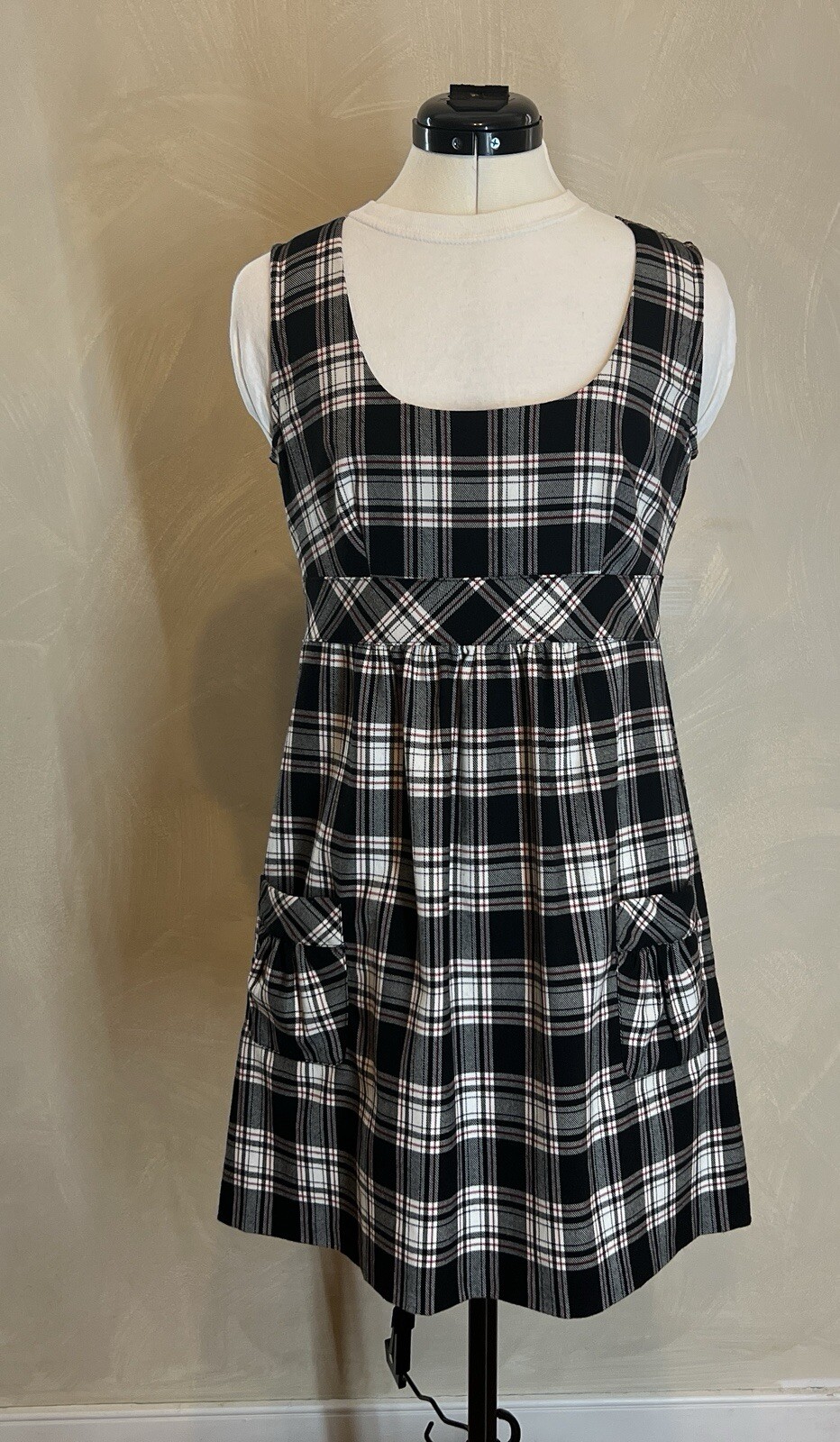 Speechless Women’s Plaid/tartan Clueless Academia Jumper Dress W/Pockets|Size:7