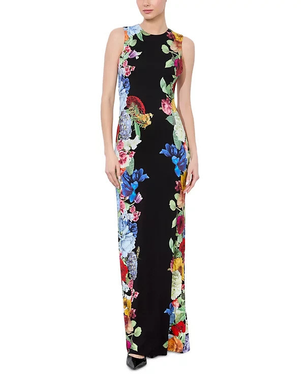 ALICE & OLIVIA (2) DELORA OPEN BACK GARDEN BRUNCH MAXI DRESS NWT MSRP$495