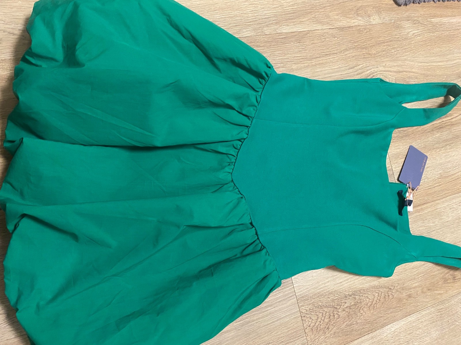NWT Skies Are Blue Square Neck Mini Dress Green