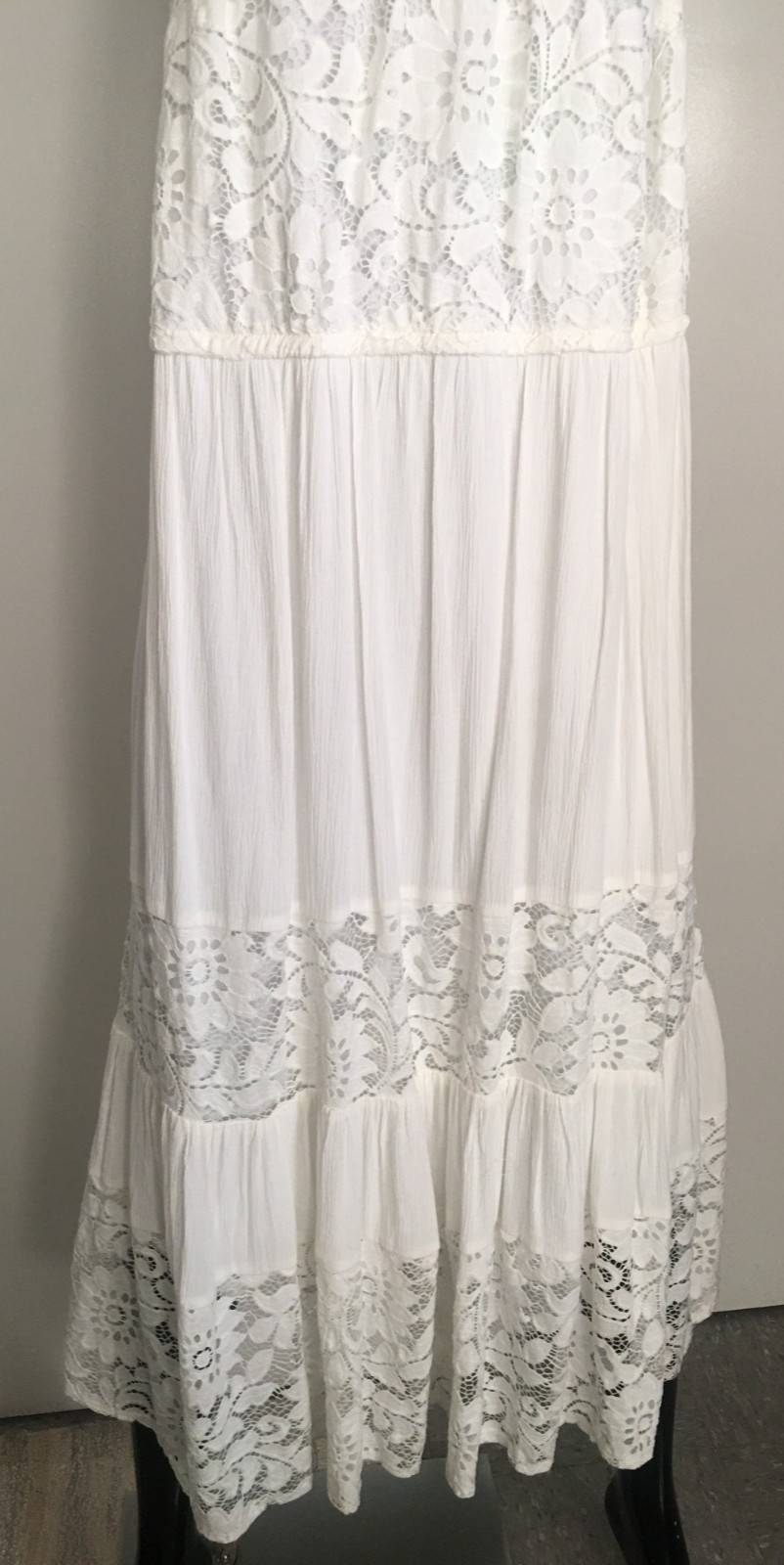 NWT LANE BRYANT Size 18/22 White Lace Cotton Rayon Nylon Blend Lined Dress