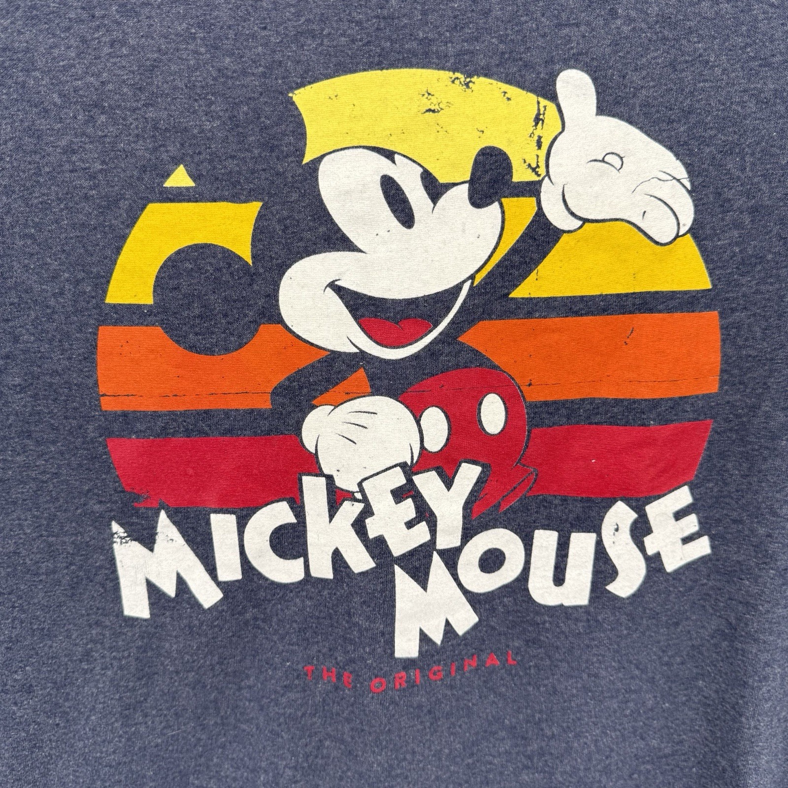 Disney Mickey Mouse The Original Medium Blue Cotton Poly Blend