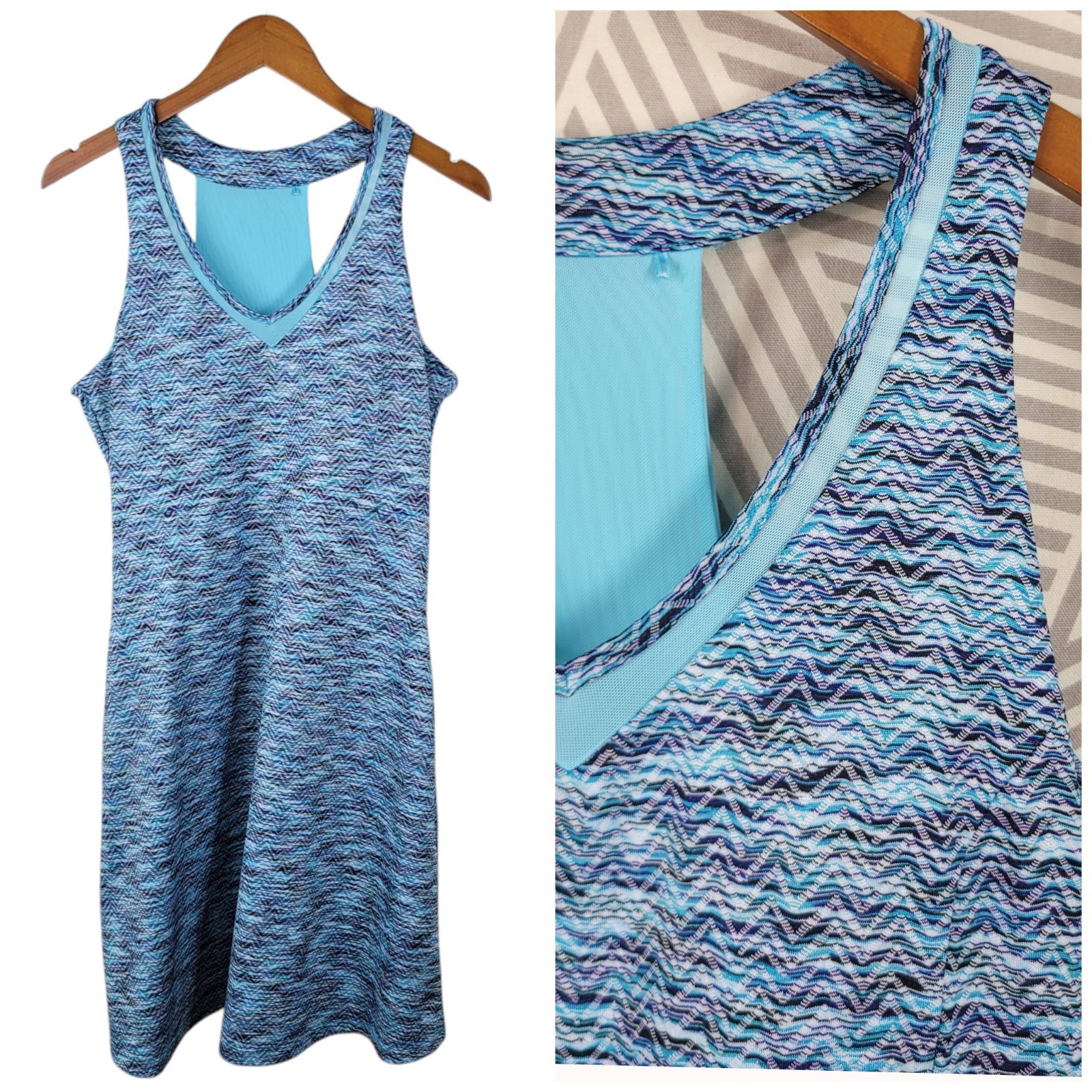 MPG Athletic Dress Size Large Yoga tennis golf Athleasure Turquoise blue Hiking