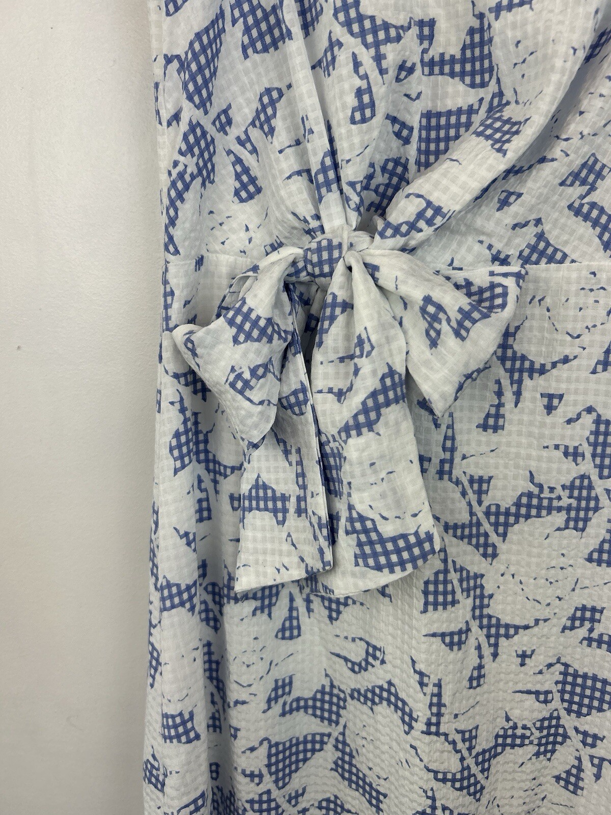 Vineyard Vines Midi Dress Womens 2 Blue Floral Coquette Beachy Coastal New