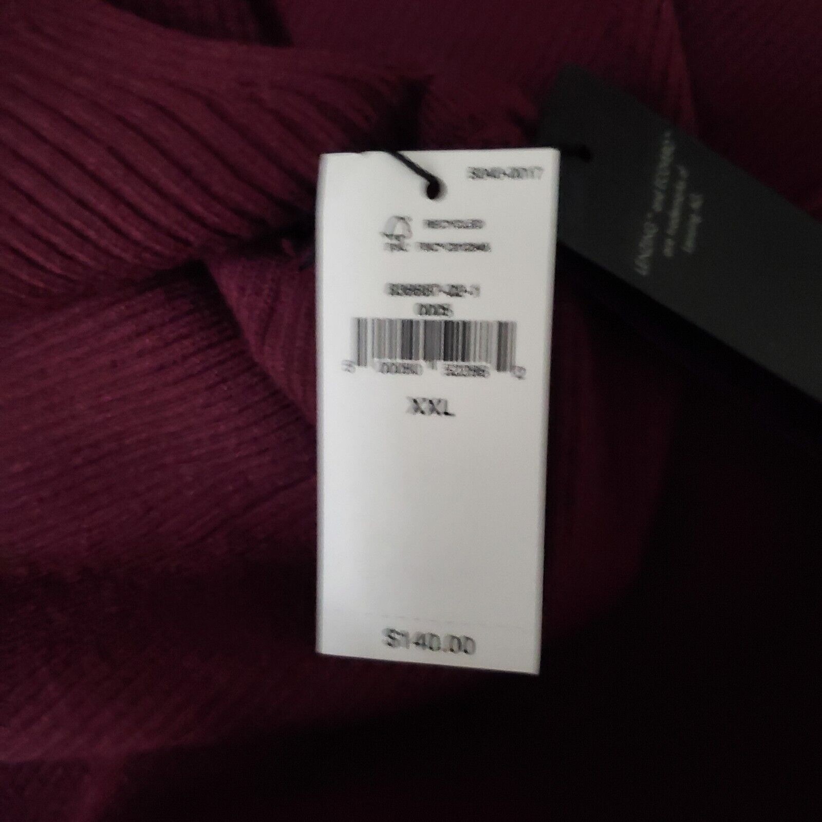 NWT Banana Republic Solid Maroon Lenzing Ecovero Splash Sweater Dress Womens XXL
