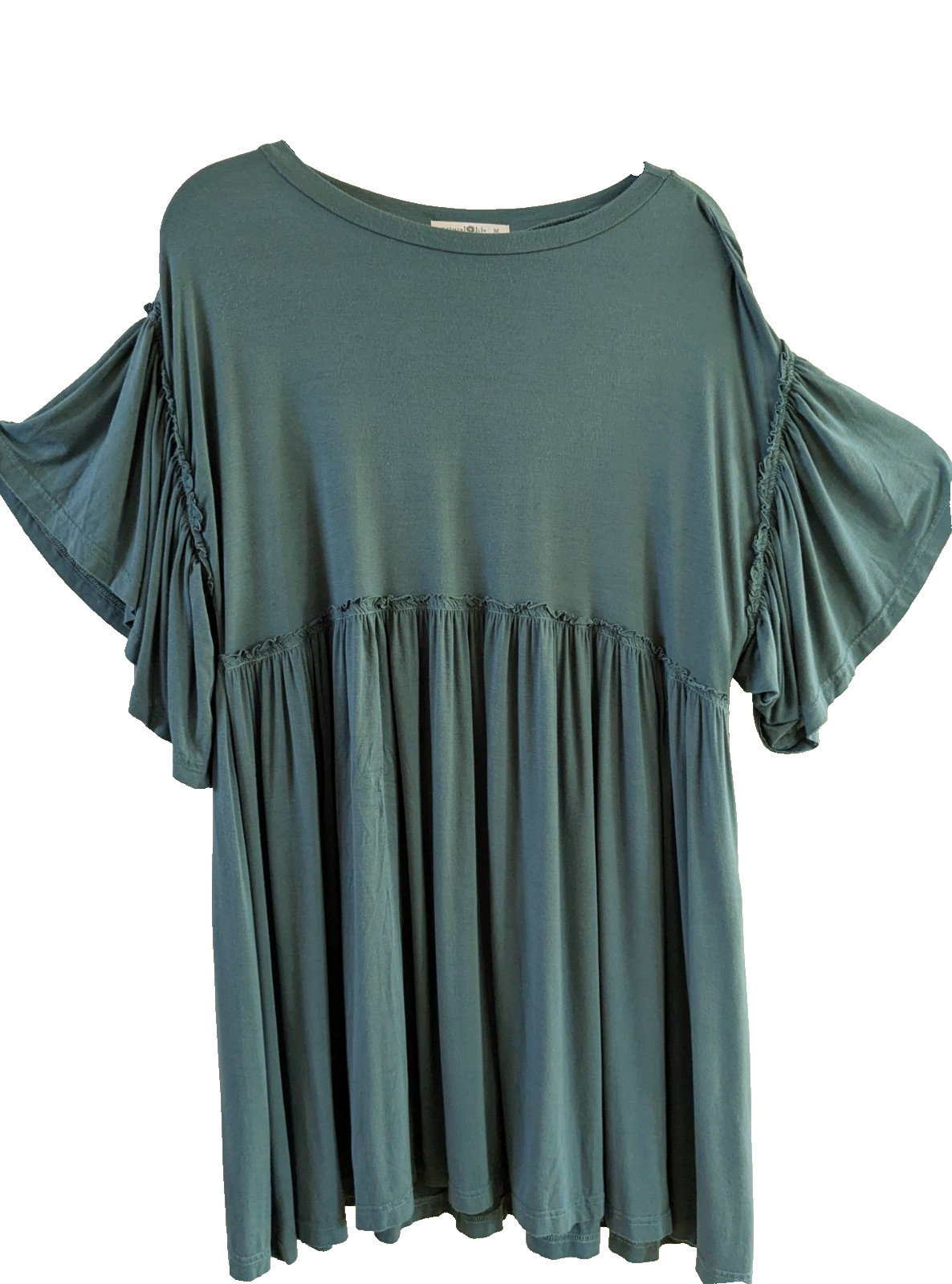 Natural Life SZ M 6-8 Soft Drapey Butterfly Sleeve Dress Minimalist Lagenlook