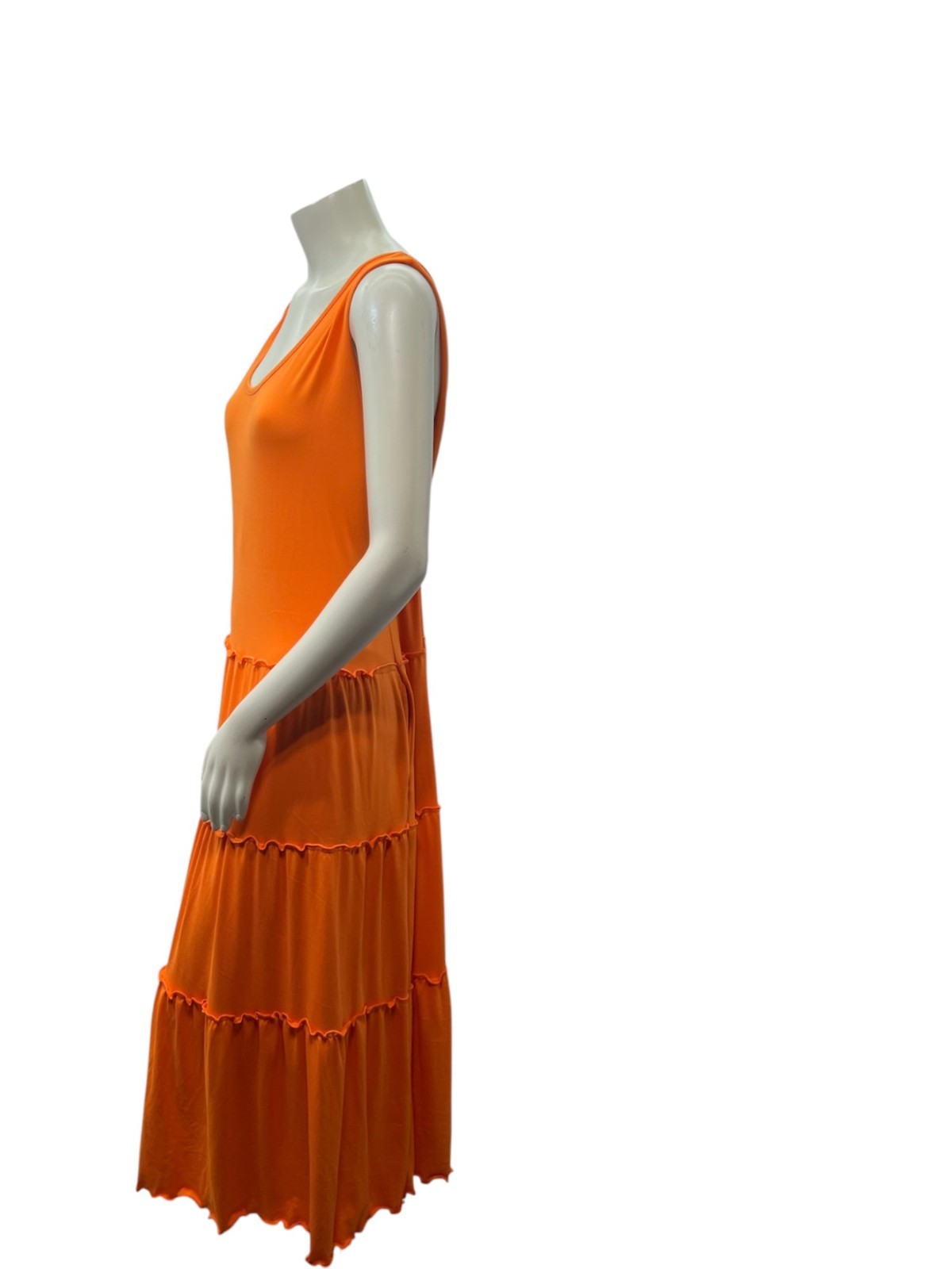 White Mark Dress Womens Plus Size 2XL Orange Sleveless Stretch New