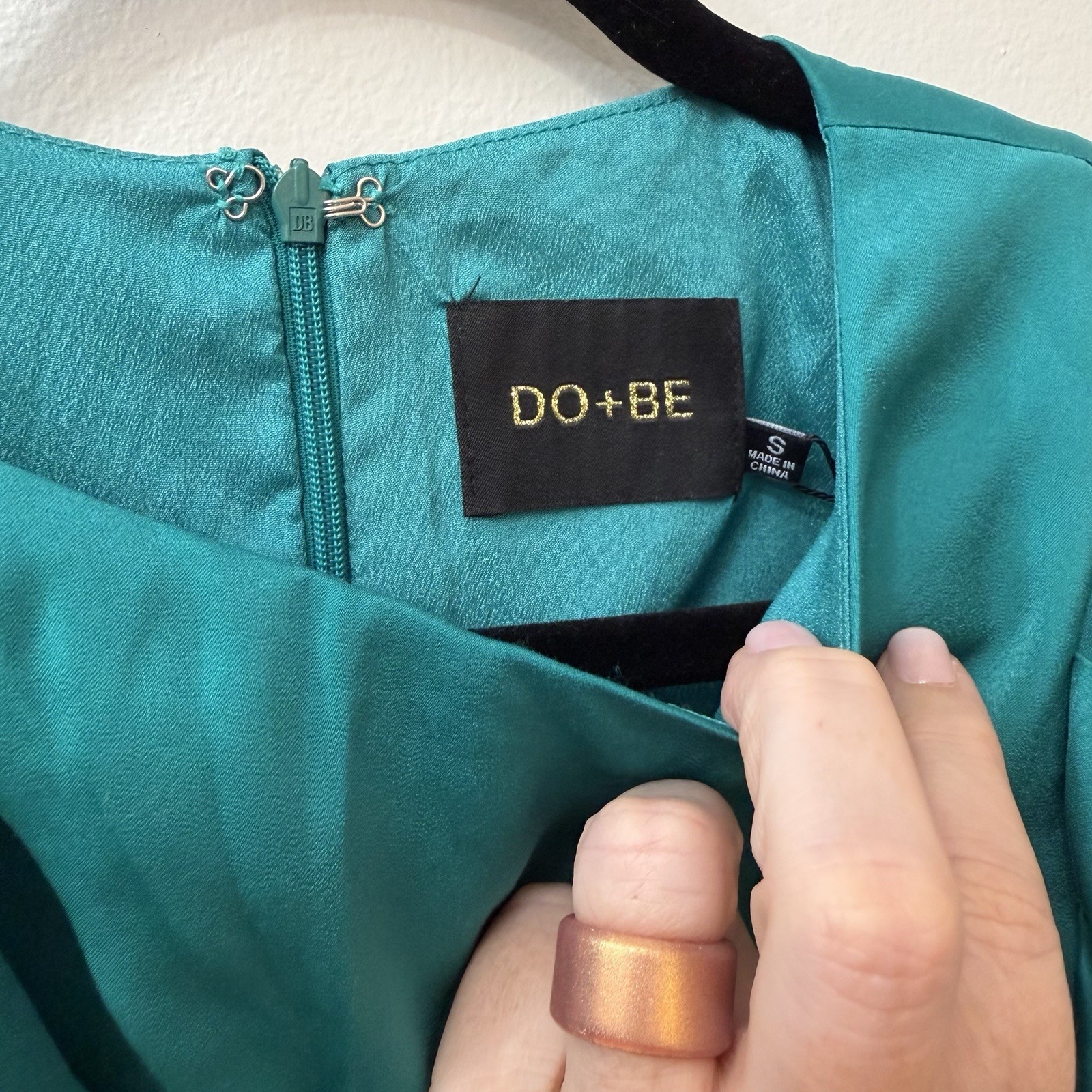 Do + Be Women’s Turquoise Blue Long Sleeve Cocktail Dress Semi Formal NWT S