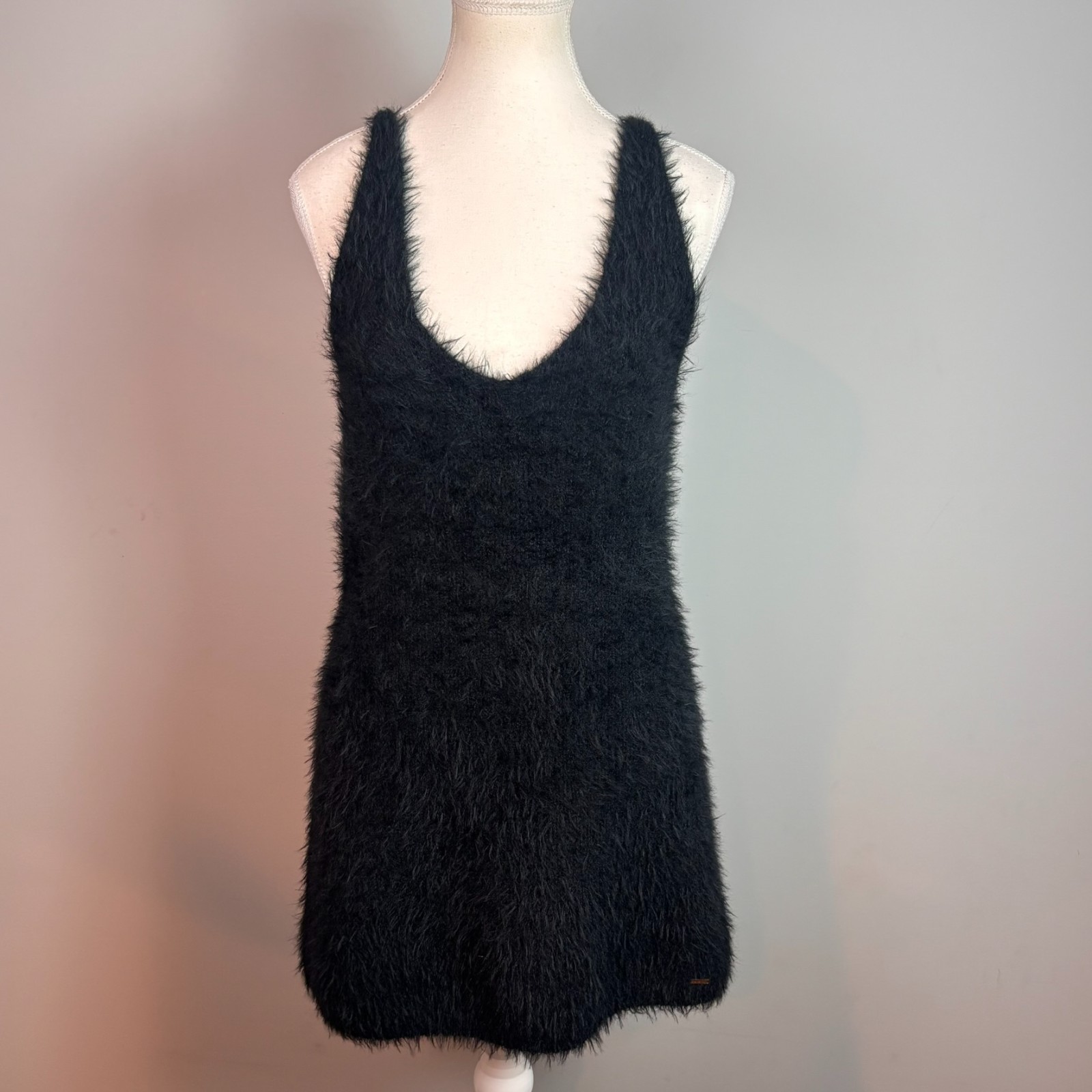 Savage X Fenty Too Plus Sweater Slip Womens Black Dress sz Large (12-14) Sexy