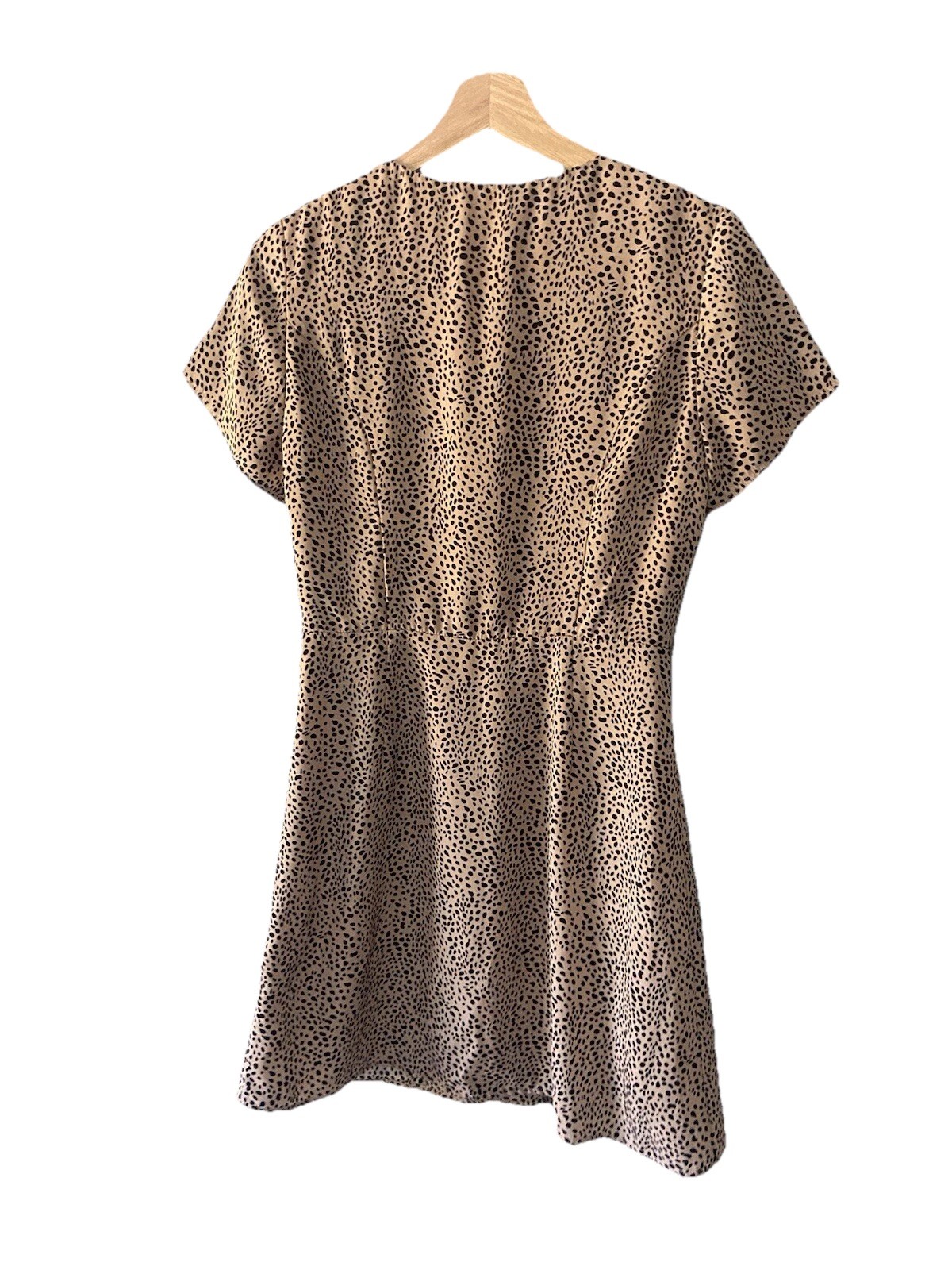 Mod Ref Cheetah Black & Brown Animal Print w/ lining A-line dress Size S Small