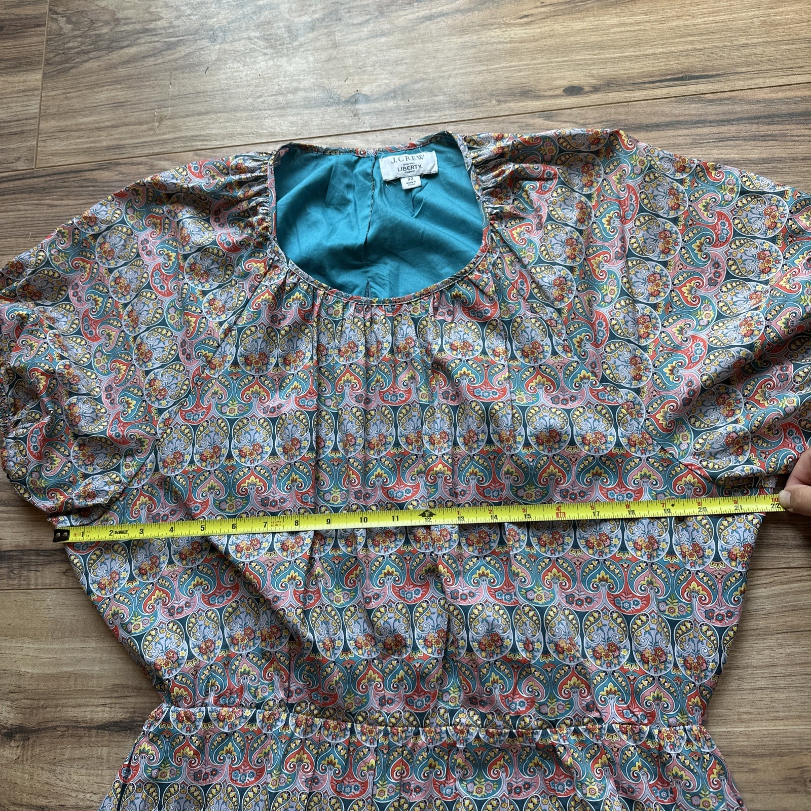 J. Crew Side Cutout Cotton Dress Liberty® Giorgia Duke Print Size 22 EUC