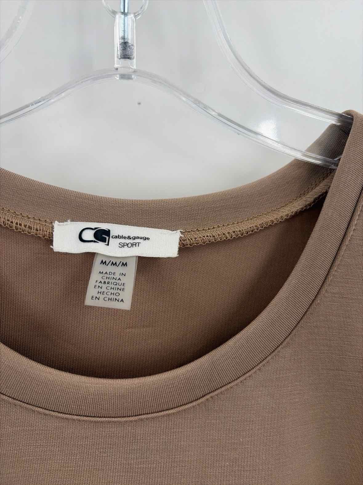 Pre-Owned Cable & Gauge Tan Size Medium Maxi Sleeveless Dress