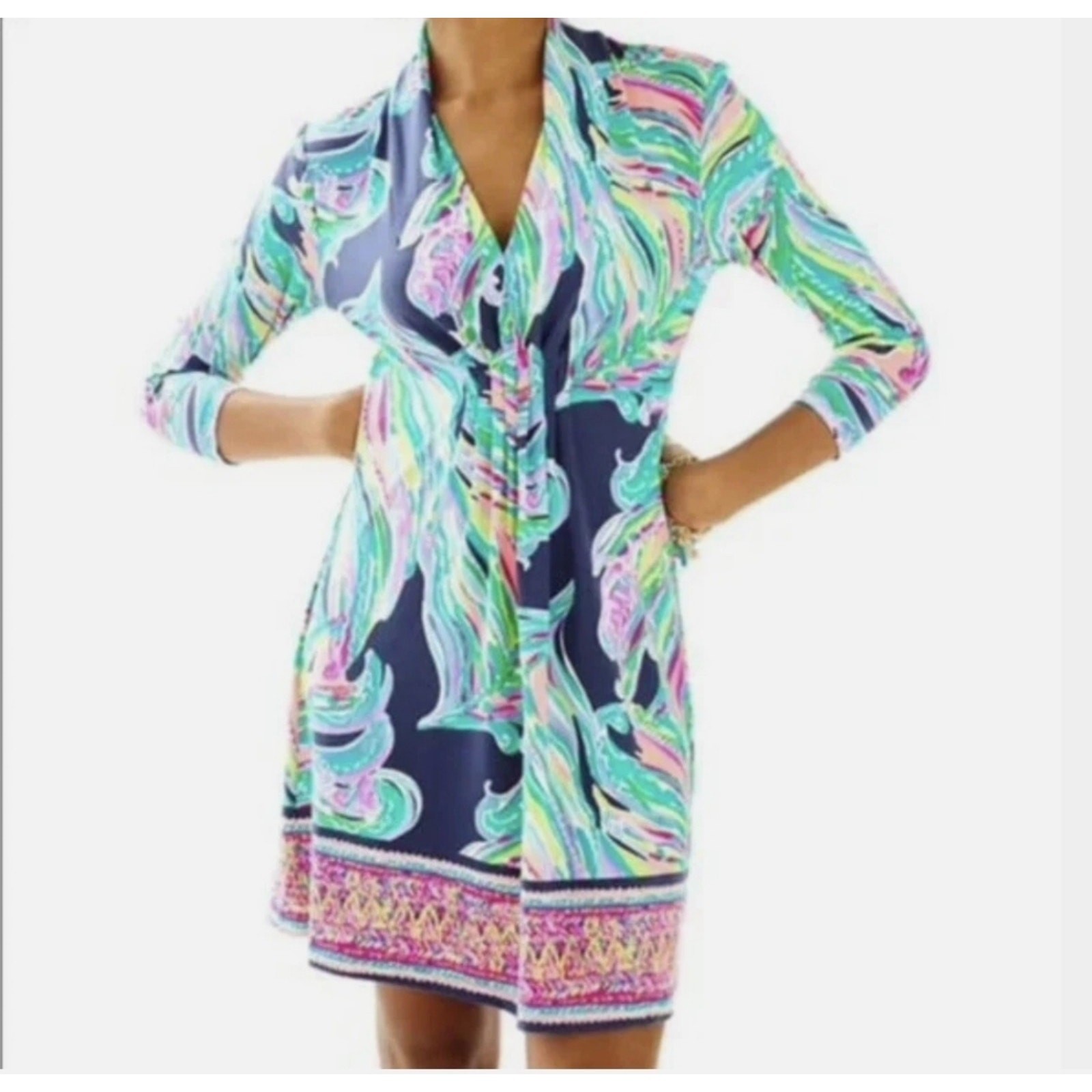 Lilly Pulitzer Margate Don’t Leave Me Hanging Dress Size L