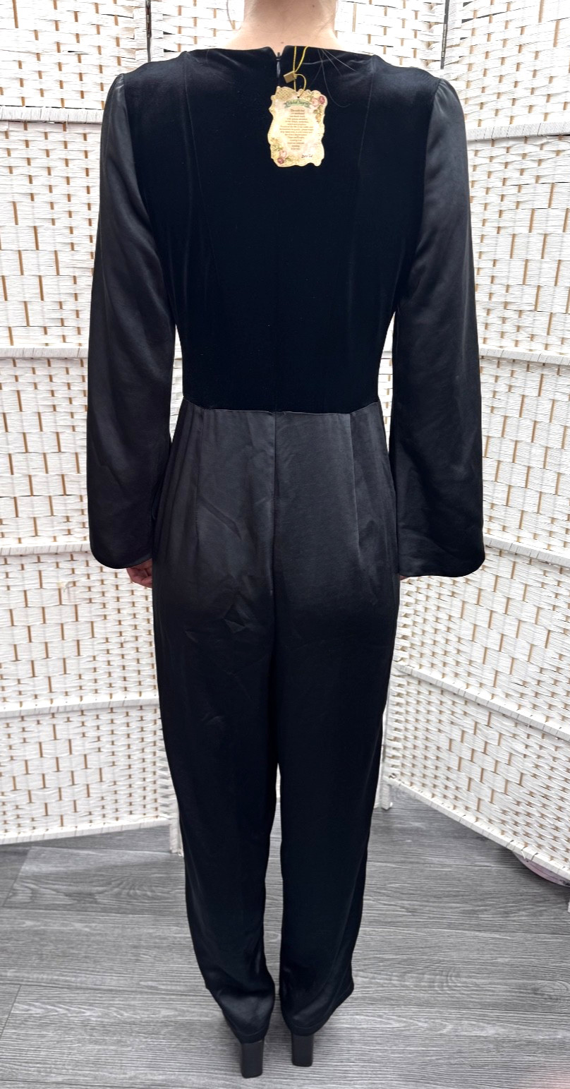 Michal Negrin Full Length Black Elegant Overalls Size -38 – Beautiful.
