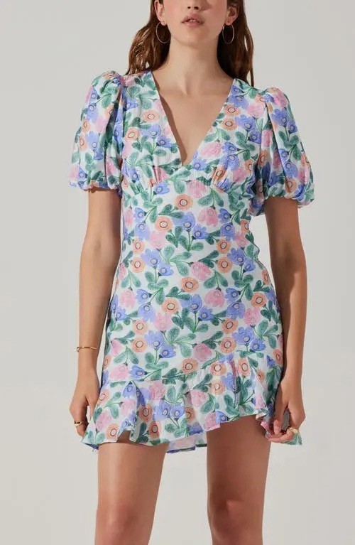 Women’s Floral Print ASTR The Label Mini Dress, Size S