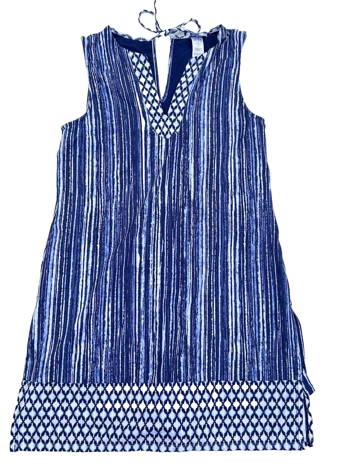 Tommy Bahama Romper Size Small Navy Blue Nylon Blend Shorts Sleeveless