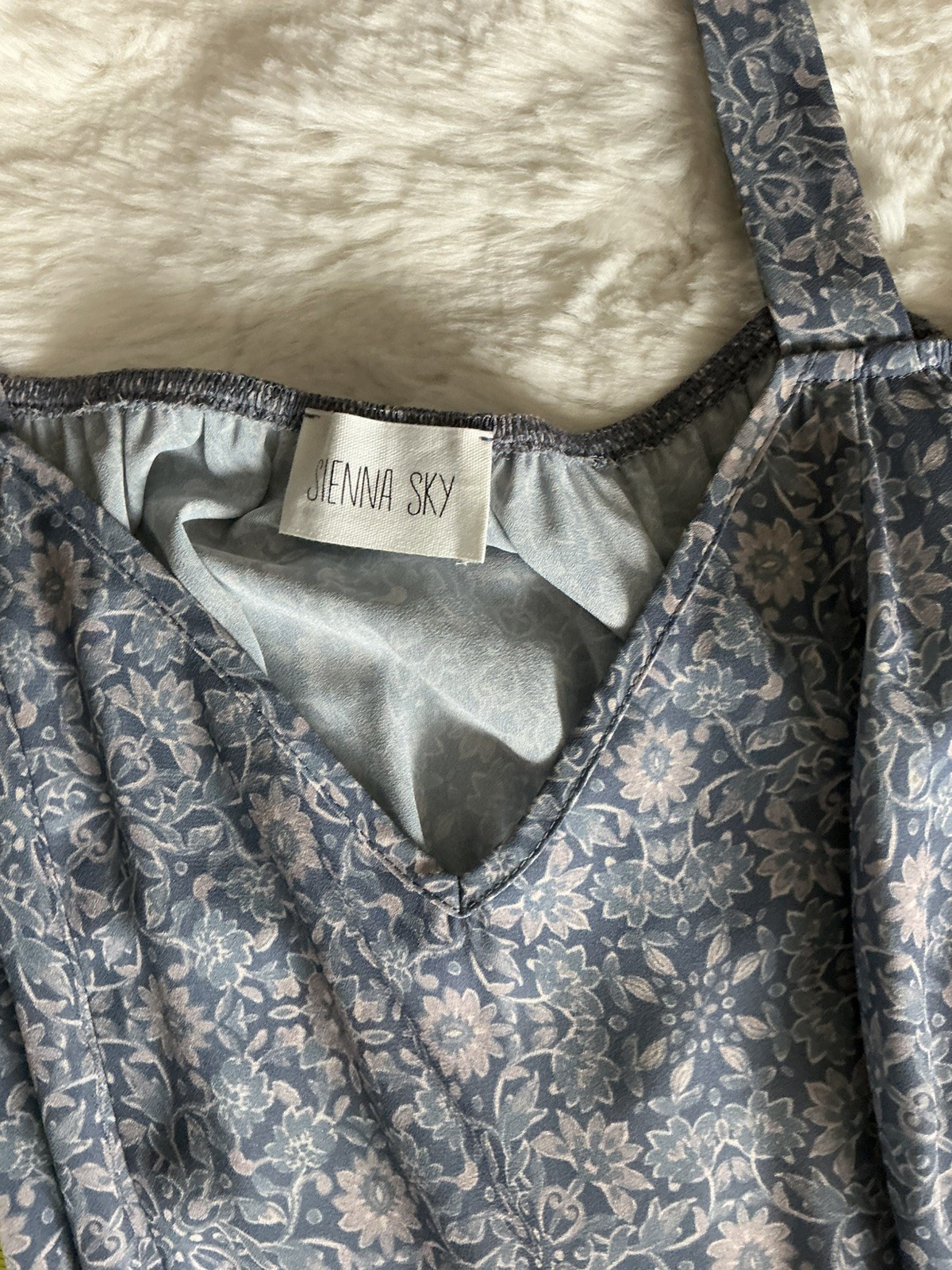 Sienna Sky Long Sleeve Casual Floral Dress Waist Size S