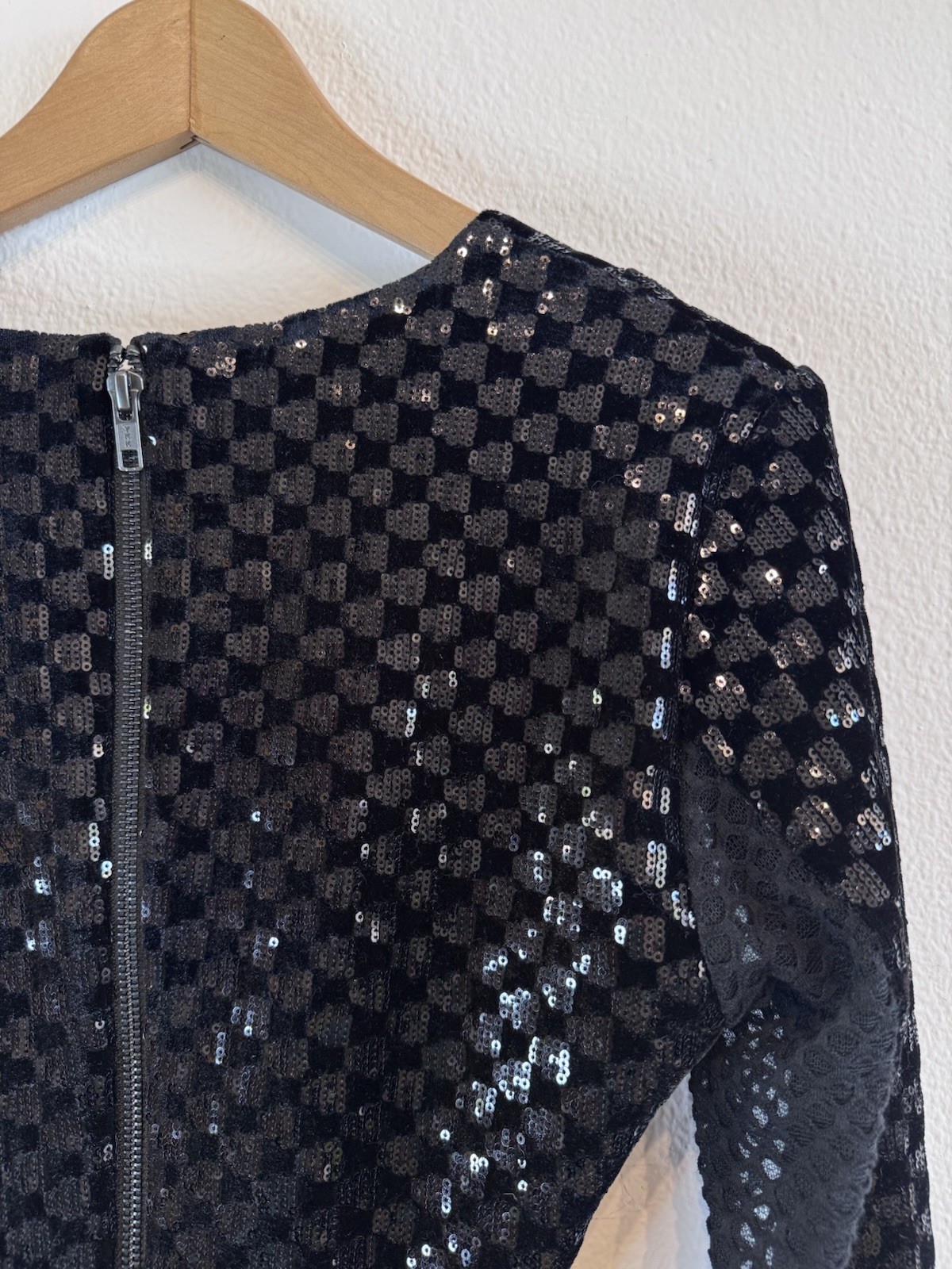 Michael Costello X Revolve Elise Mini Dress Black Sequin Cut Out Medium NWT