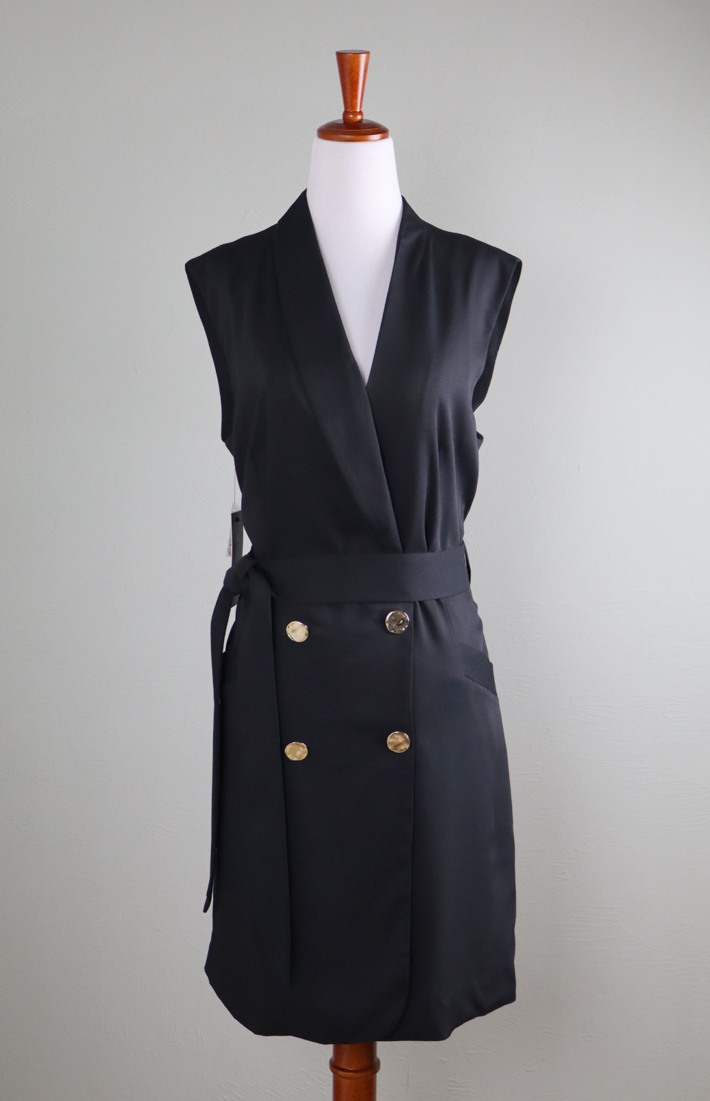 MARCIANO Guess NWT $148 Becca Sleeveless Belted Lined Trench Dress Size US 8