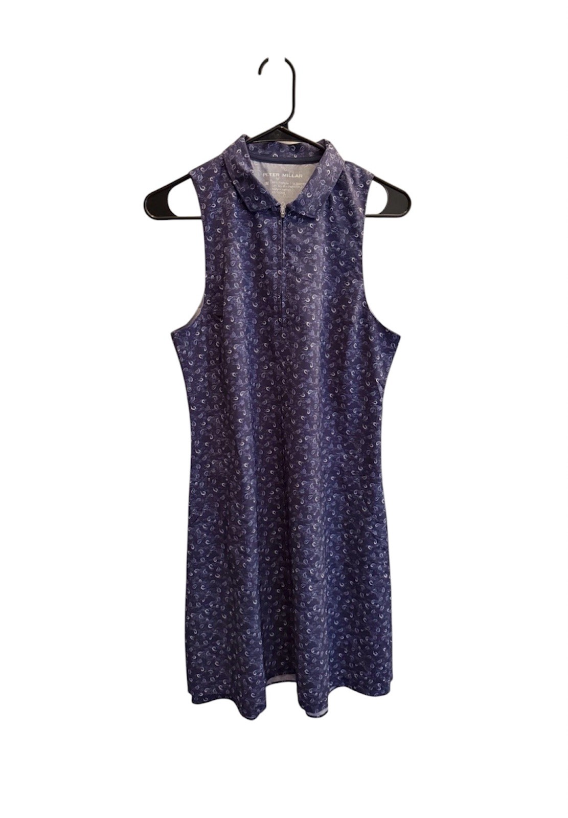 NEW Peter Millar Carner Tossed Paisley Sleeveless Sport Golf Dress Medium UPF 50