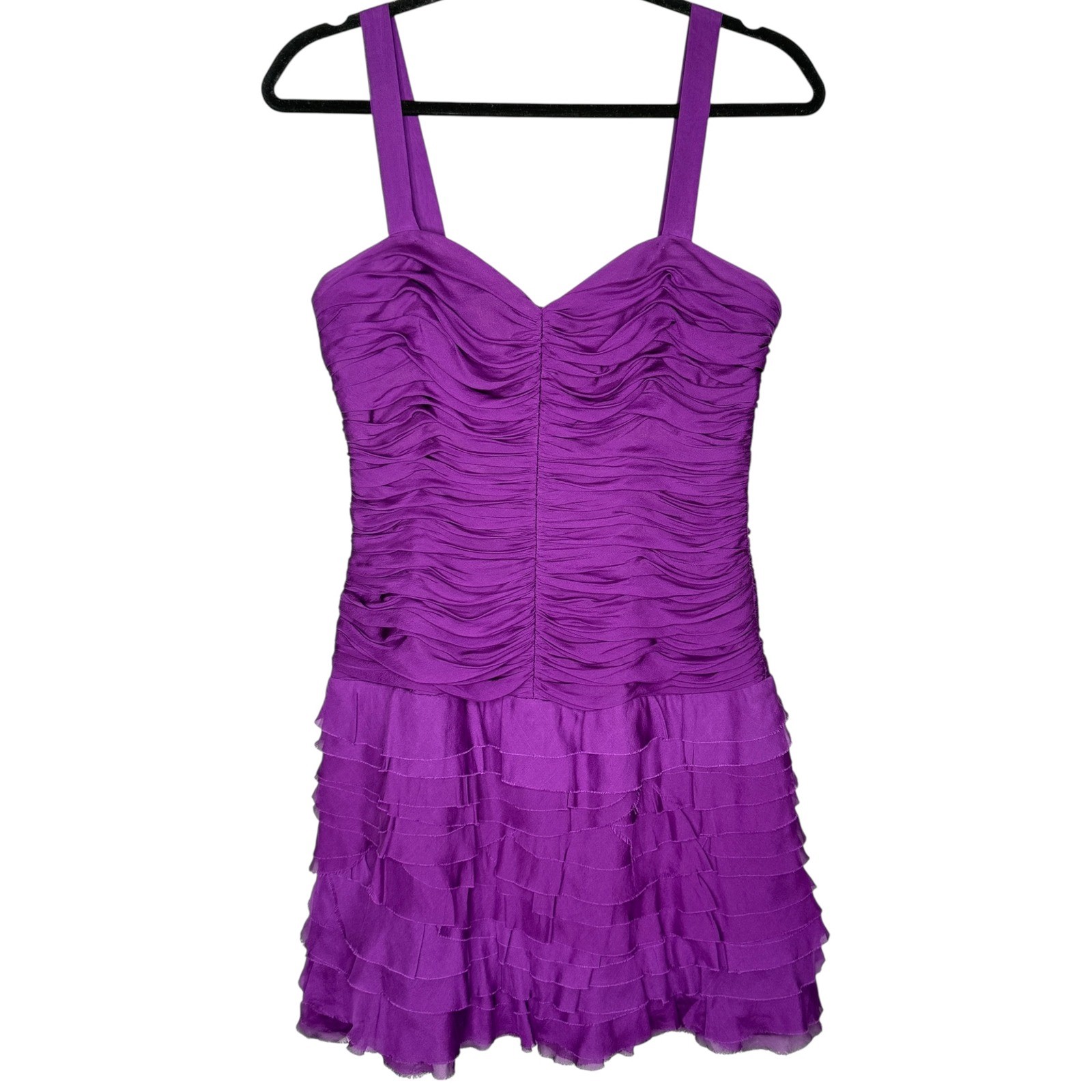 Rebecca Taylor Violet Tutu Dress Size 6 Sleeveless Ruffle Silk Blend Party