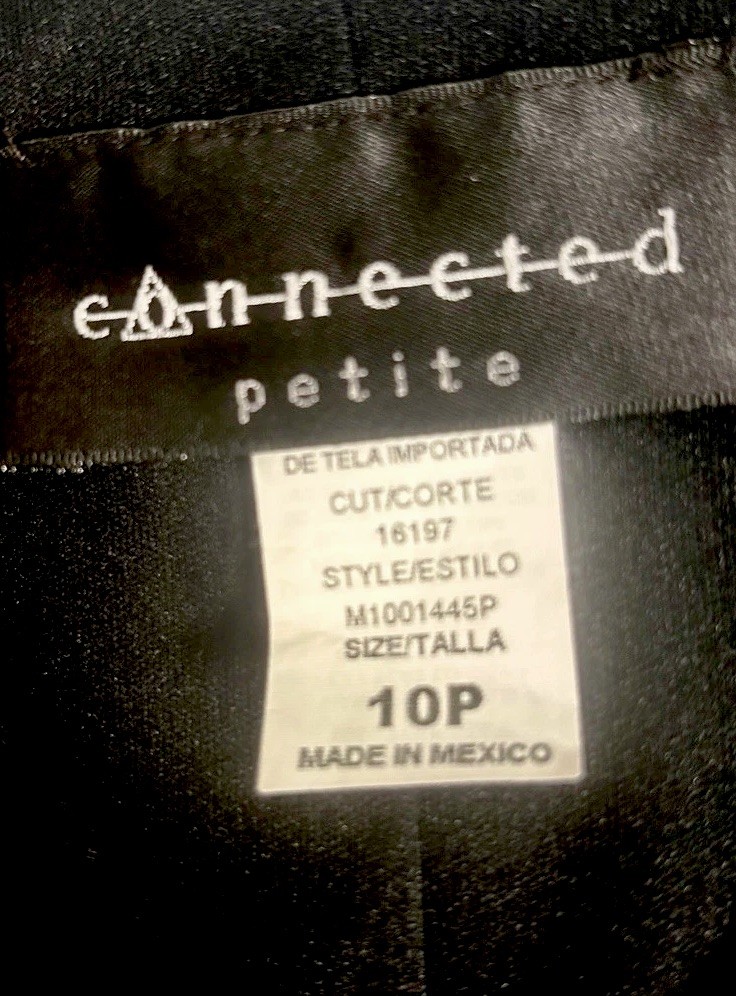 Vintage 90s Connected Apparel Plissé Tiered Dress Black 10P Modern Romance