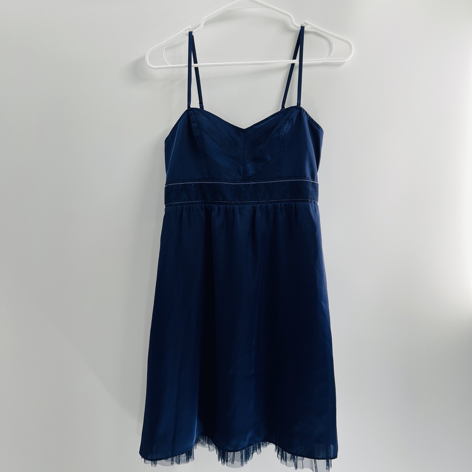 American Eagle Outfitters Women’s Ruffled Navy Blue Halter Strap Dress 4 NWT