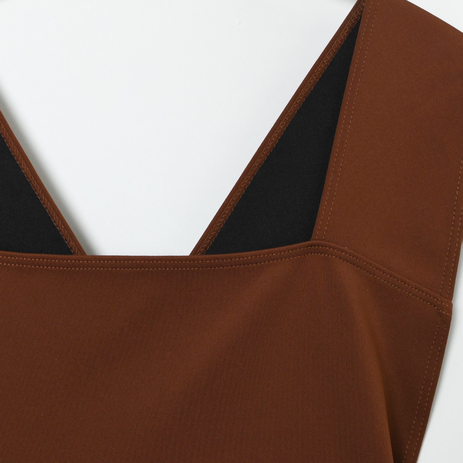 Calvin Klein Collection Brown Cross Strap Open Back Midi Sheath Apron Dress S