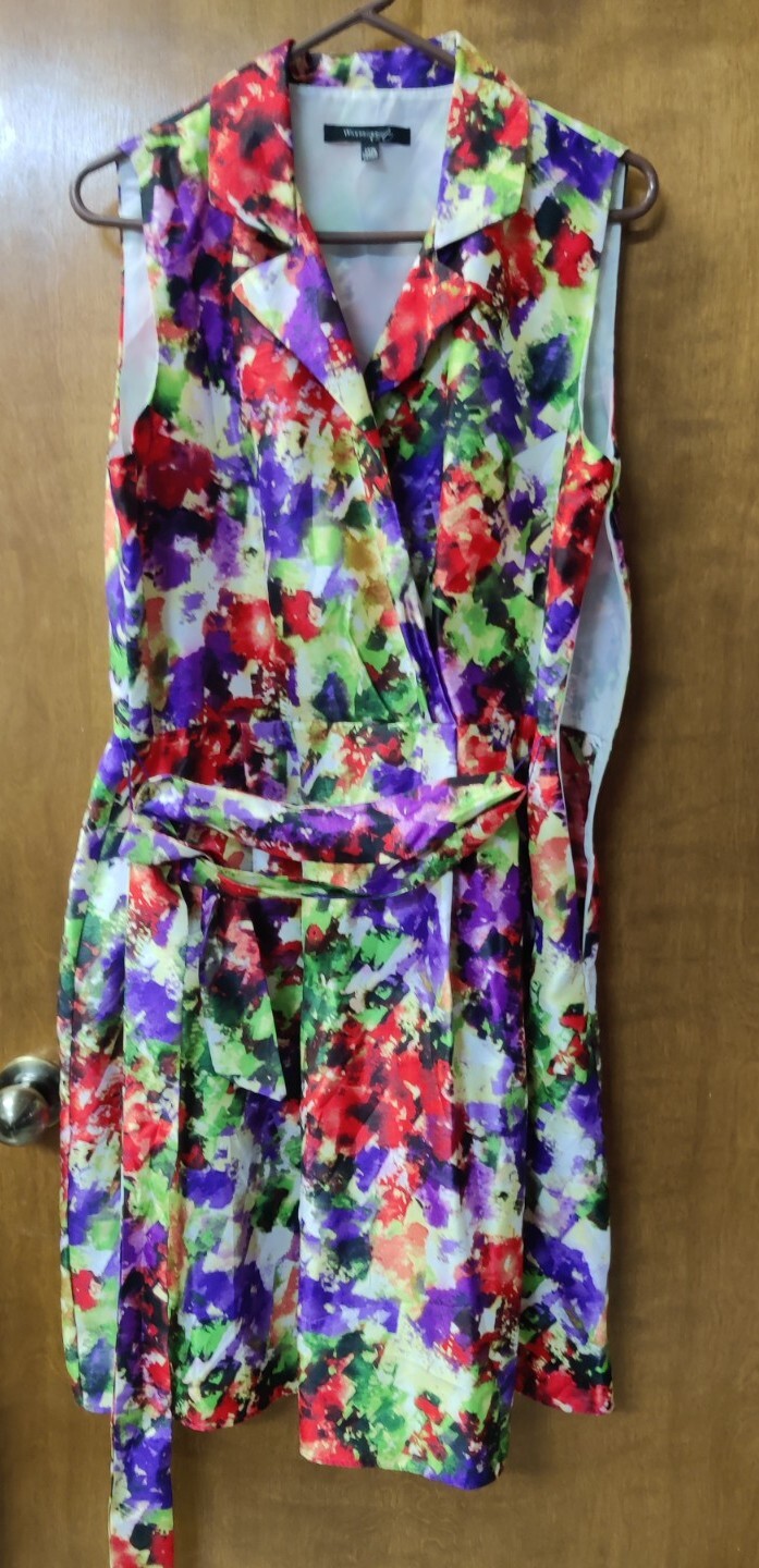 Wardrobe A Fit and Flare Multi Color Dress Size 14W