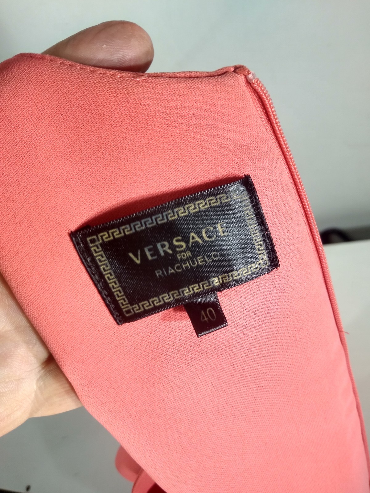 VERSACE rare collab LONG Orange/Salmon dress