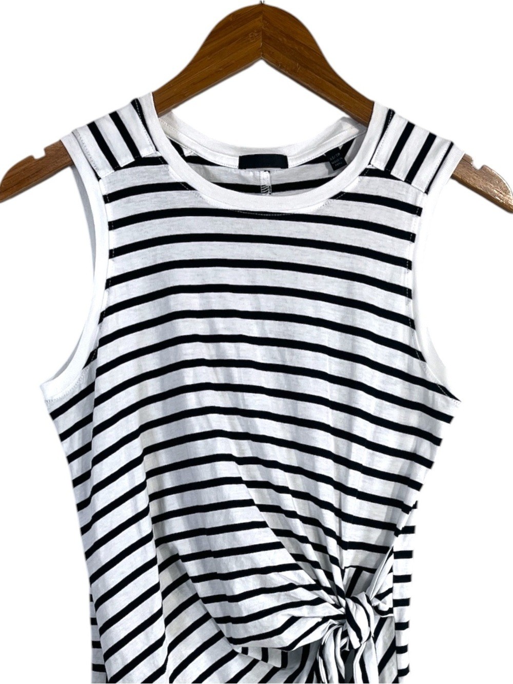 ATM Anthony Thomas Melillo Classic Jersey Stripe Sleeveless Twist Dress Size XS