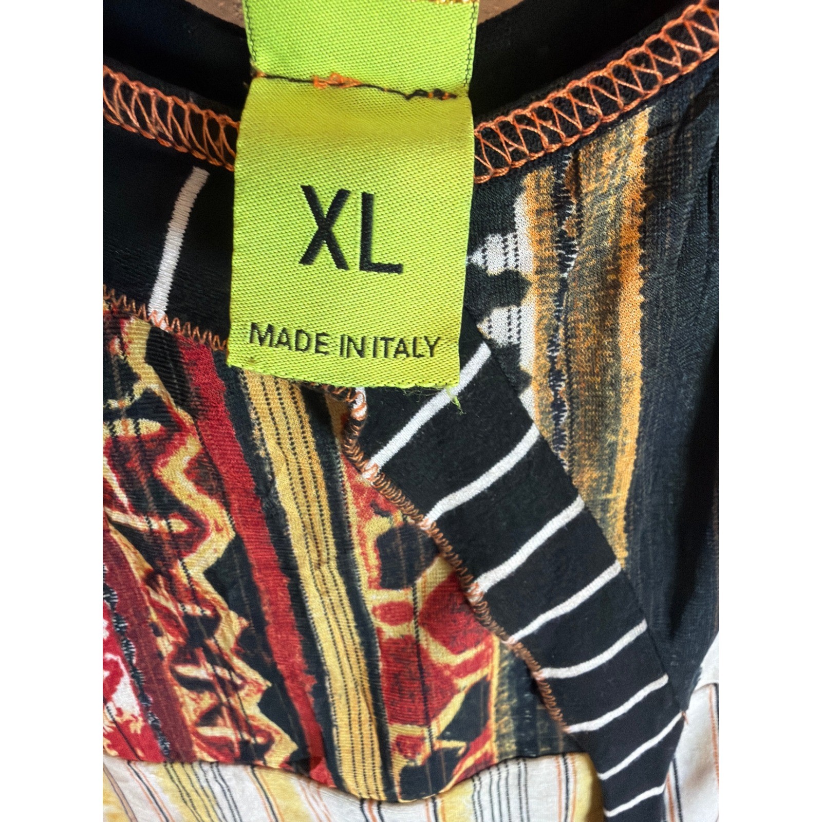 Save the Queen! Patchwork Print Embroidered Mesh Mini Dress XL Made in Italy Y2K