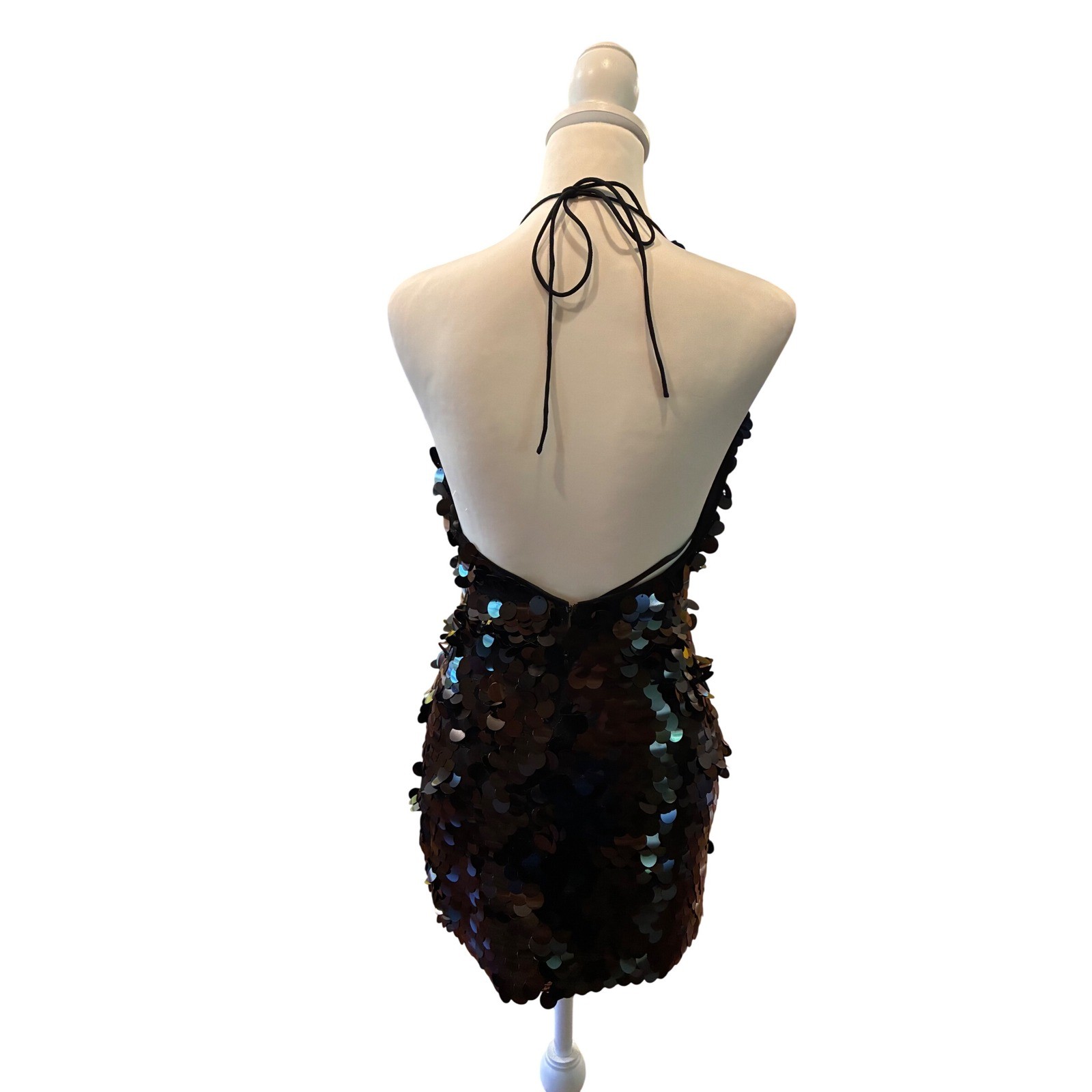 superdown Carminia Mini Sequin Dress in Black Size XS NWT