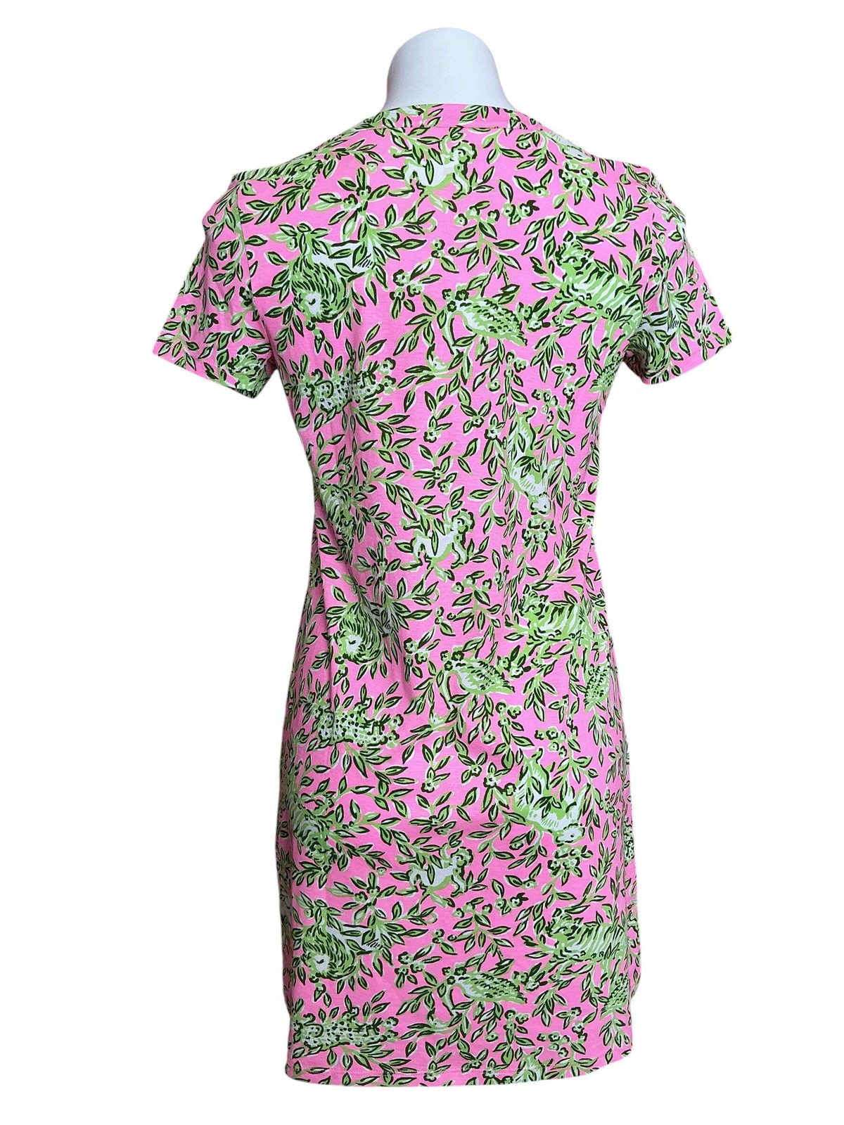 Lilly Pulitzer NWT Dev Short Sleeve Dress Rousseau Pink Mane Character Energy –