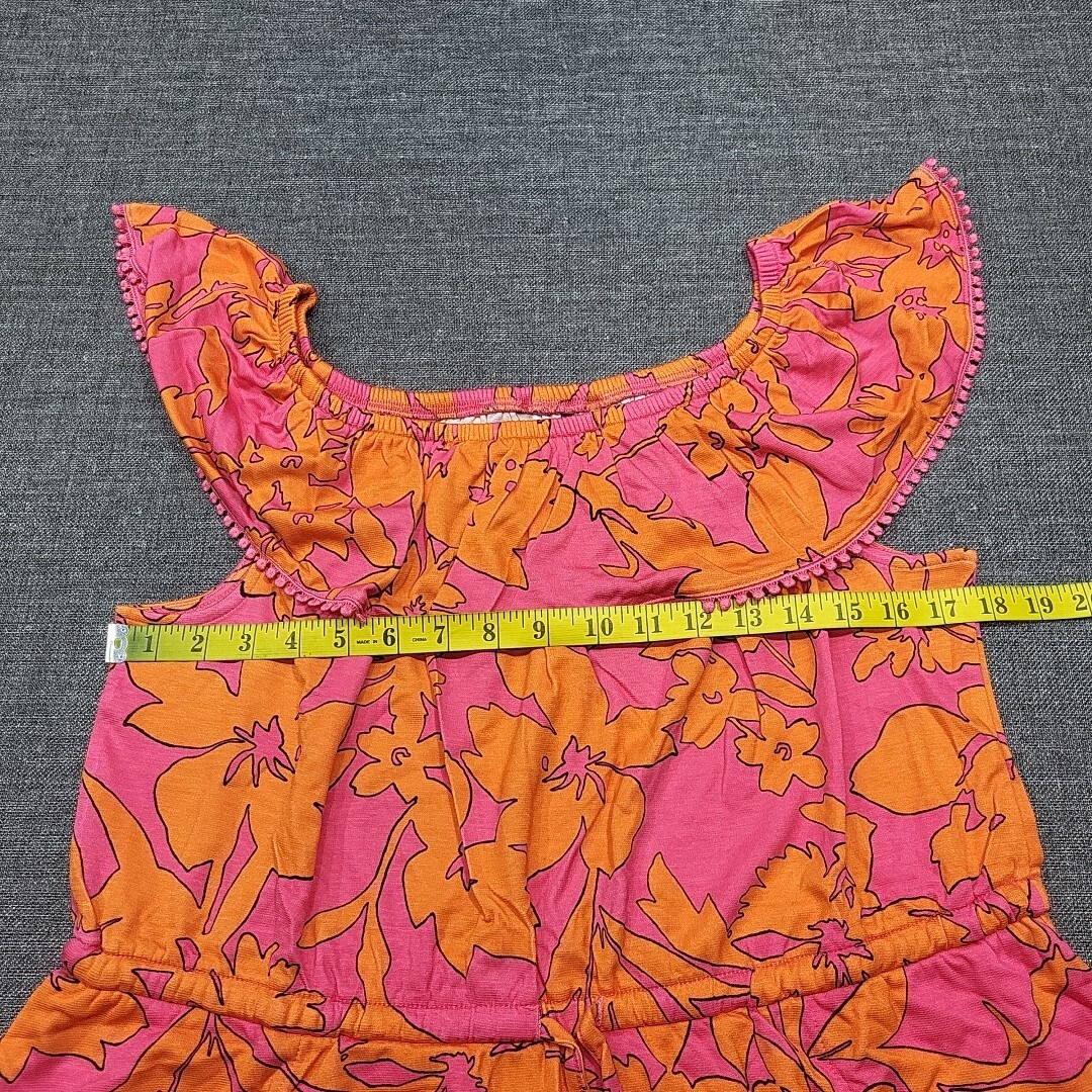 Isaac Mizrahi Live Allover Printed Modern Dress Petite Large Sz Pink Trendy Top
