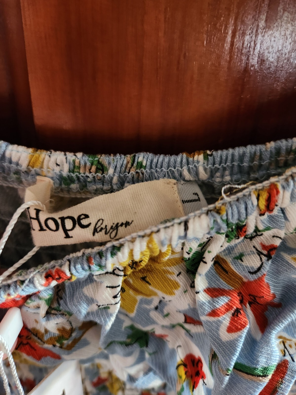 Hope Horizon Summer Dress Light Blue Colorful Flower Floral Dress Size Large NWT