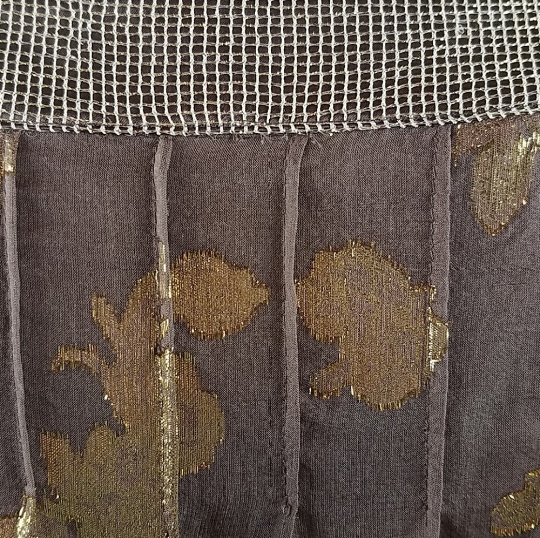 Laundry by Design Womens 0 Tunic Dress Brown Gold Metallic Silk Blend New Tags