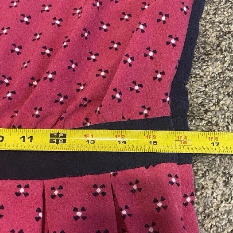 Tommy Hilfiger Side Zip Lightweight Lined Dress Womens 12 Pink Blue EUC