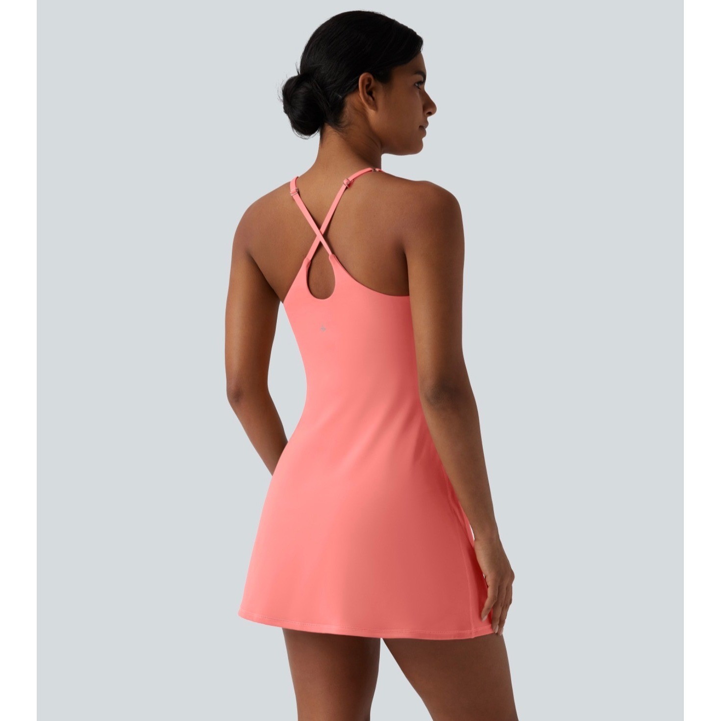 Halara Easy Peezy Plush Tummy Control Active Dress Pockets Pink Large New