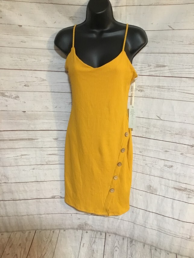 Iris Basic Women’s Sleeveless Dress Mustard Size M Medium