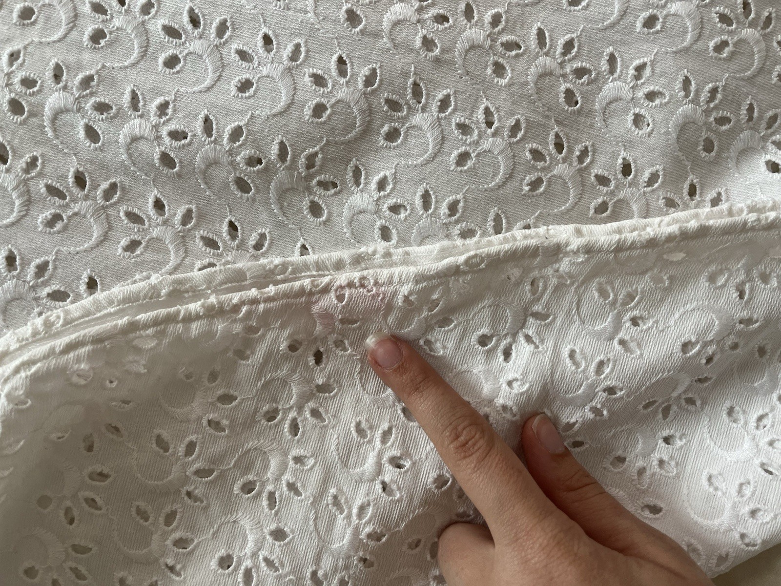 1950s true vintage white eyelet puff sleeve square neck lined midi dress XS