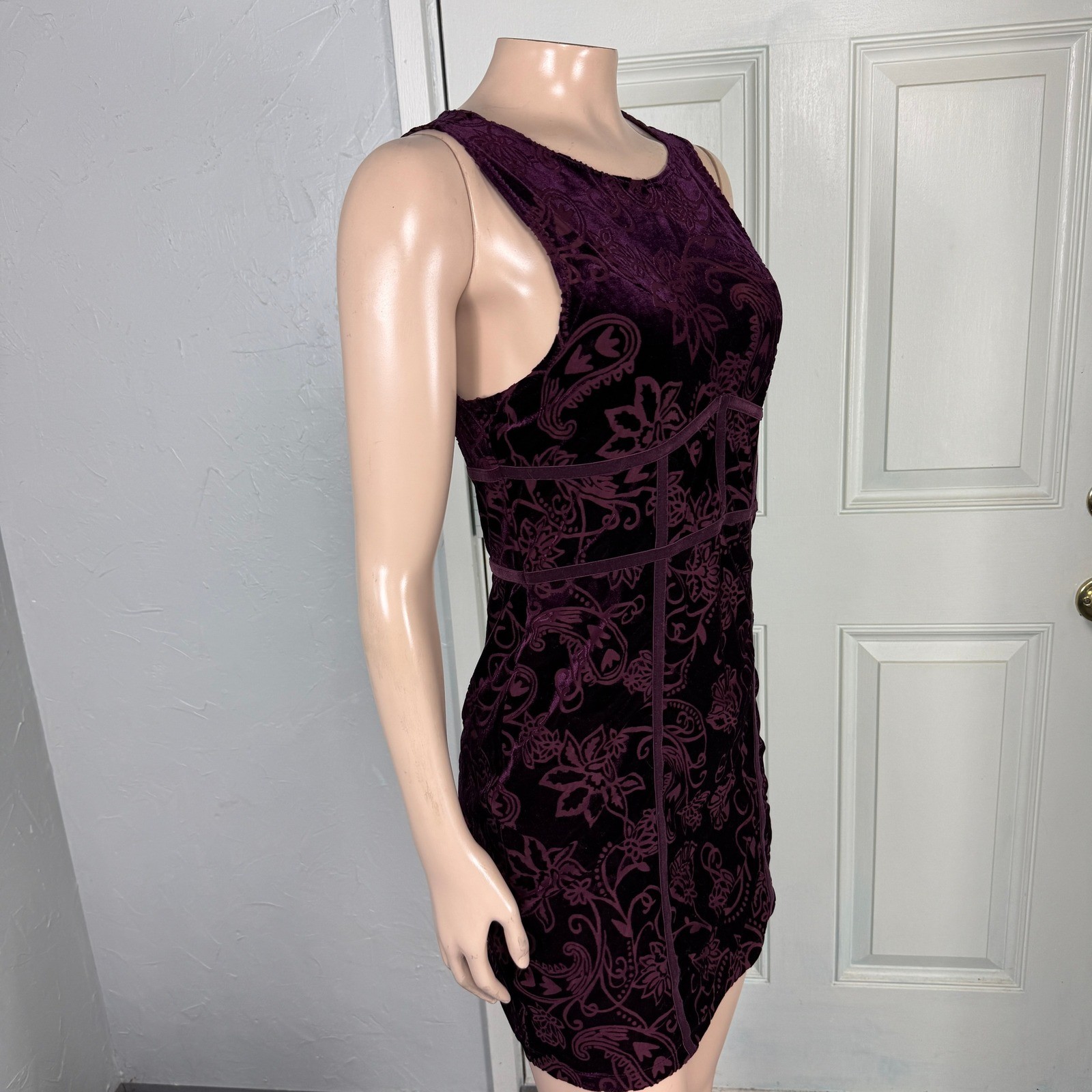 Intimately Free people Burnout Babe Women’s Dress Medium Floral Mini Boho HH5