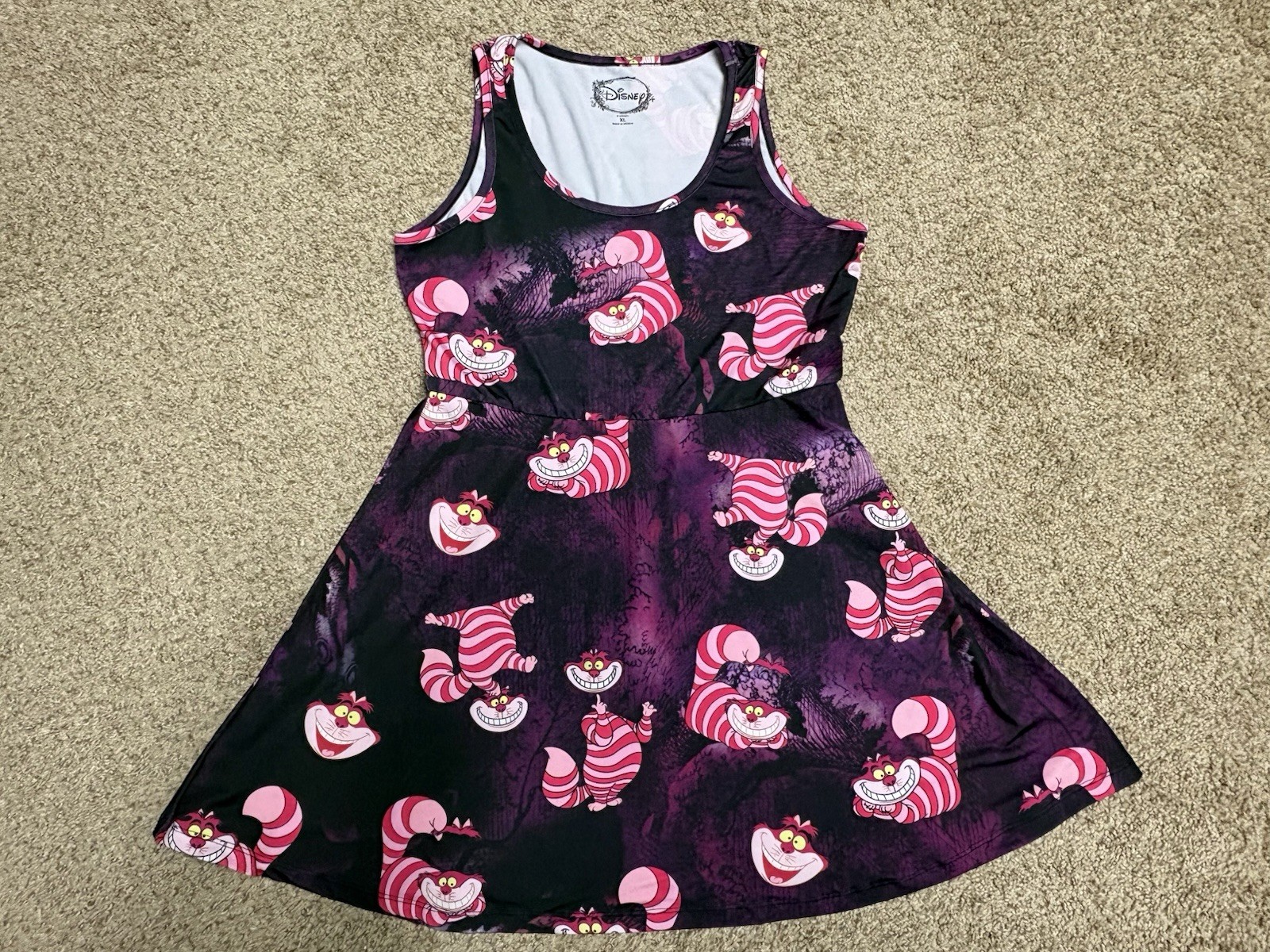 Disney Alice In Wonderland Cheshire Cat Woman’s Dress Size XL Preowned