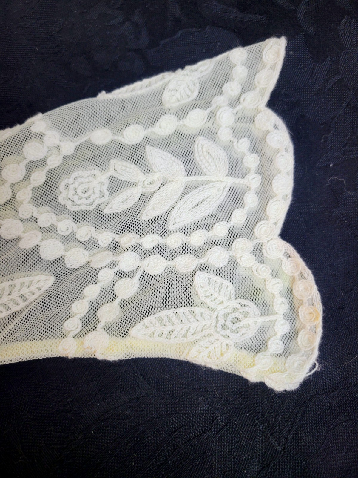 Double D Ranch White Lace Sheer Embroidered Floral Long Sleeve Maxi DressM&Slip