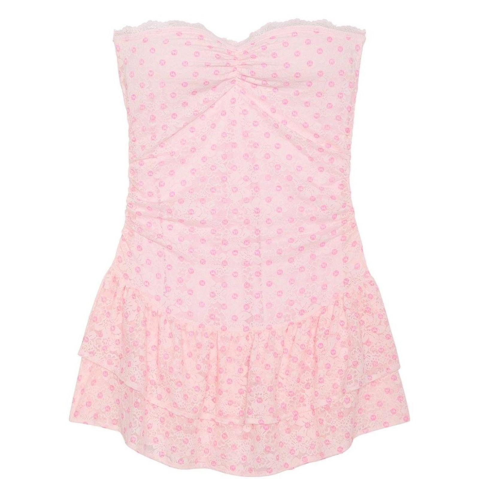 VS PINK x LoveShackFancy Everblooming Strapless Floral Lace Mini Dress XL NWT