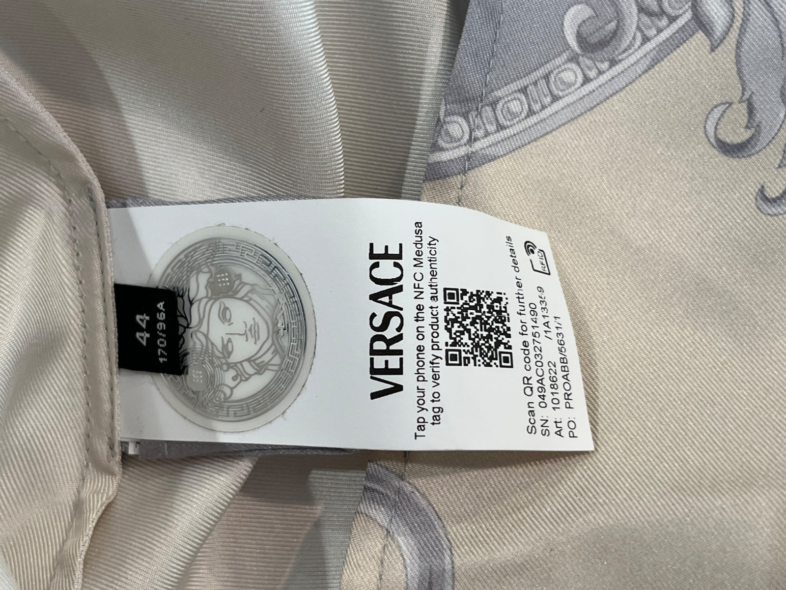 Versace Medusa Grey Silver Rhinestone Shirt Dress 3,100.00 Neverworn SZ:44