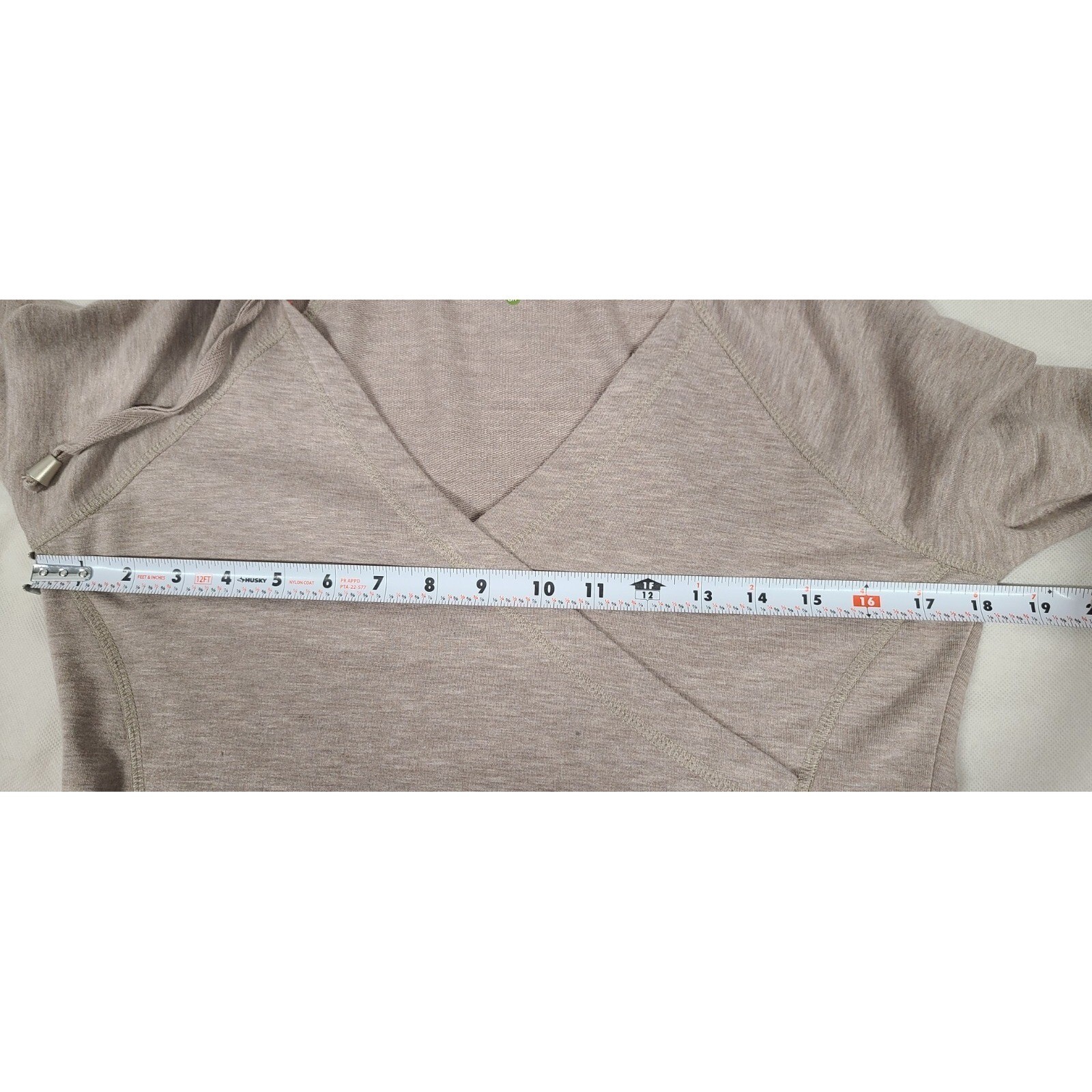 DAKINI Pullover Hooded Dress Sweatshirt Women’s Size S/P Oatmeal Beige EUC