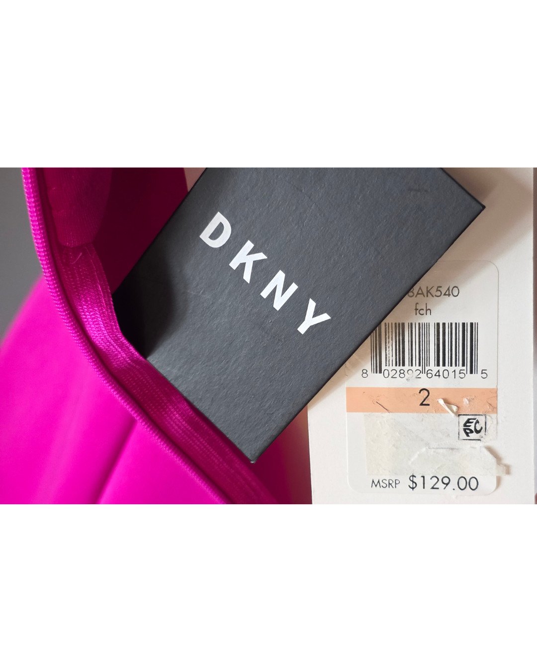 DKNY Front One Shoulder Ruffle Pink Bodycon Dress Size 2 NWT