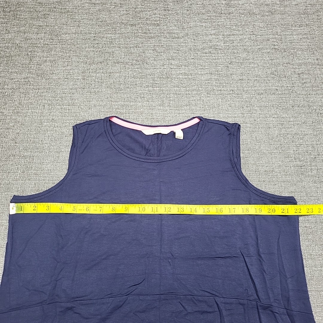 Isaac Mizrahi Live Womens Everyday Sleeveless Tank Dress Petite X-Large Sz Navy