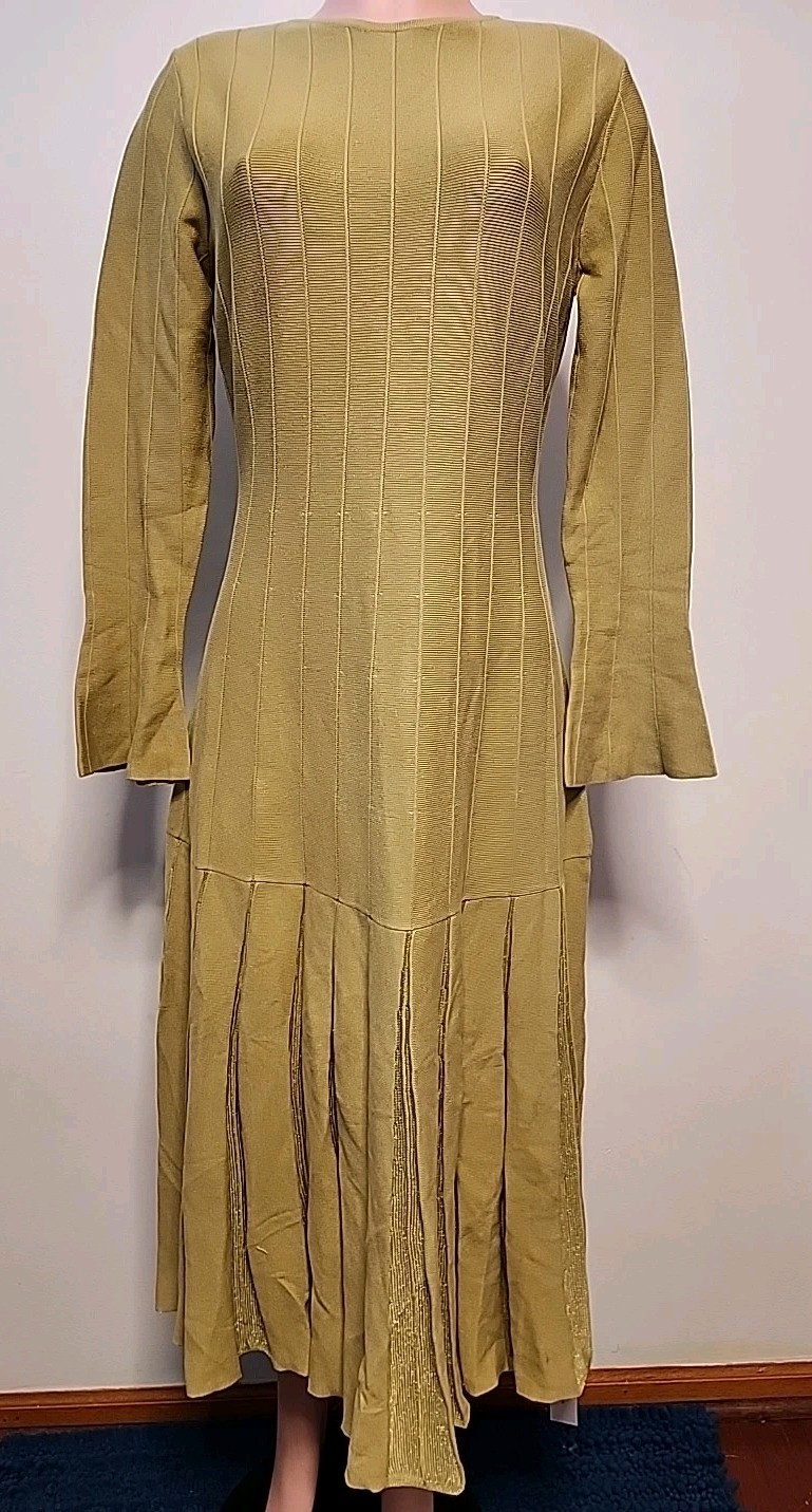 Nwt Commense Women’s Green Long Sleeve Dress Size Large.